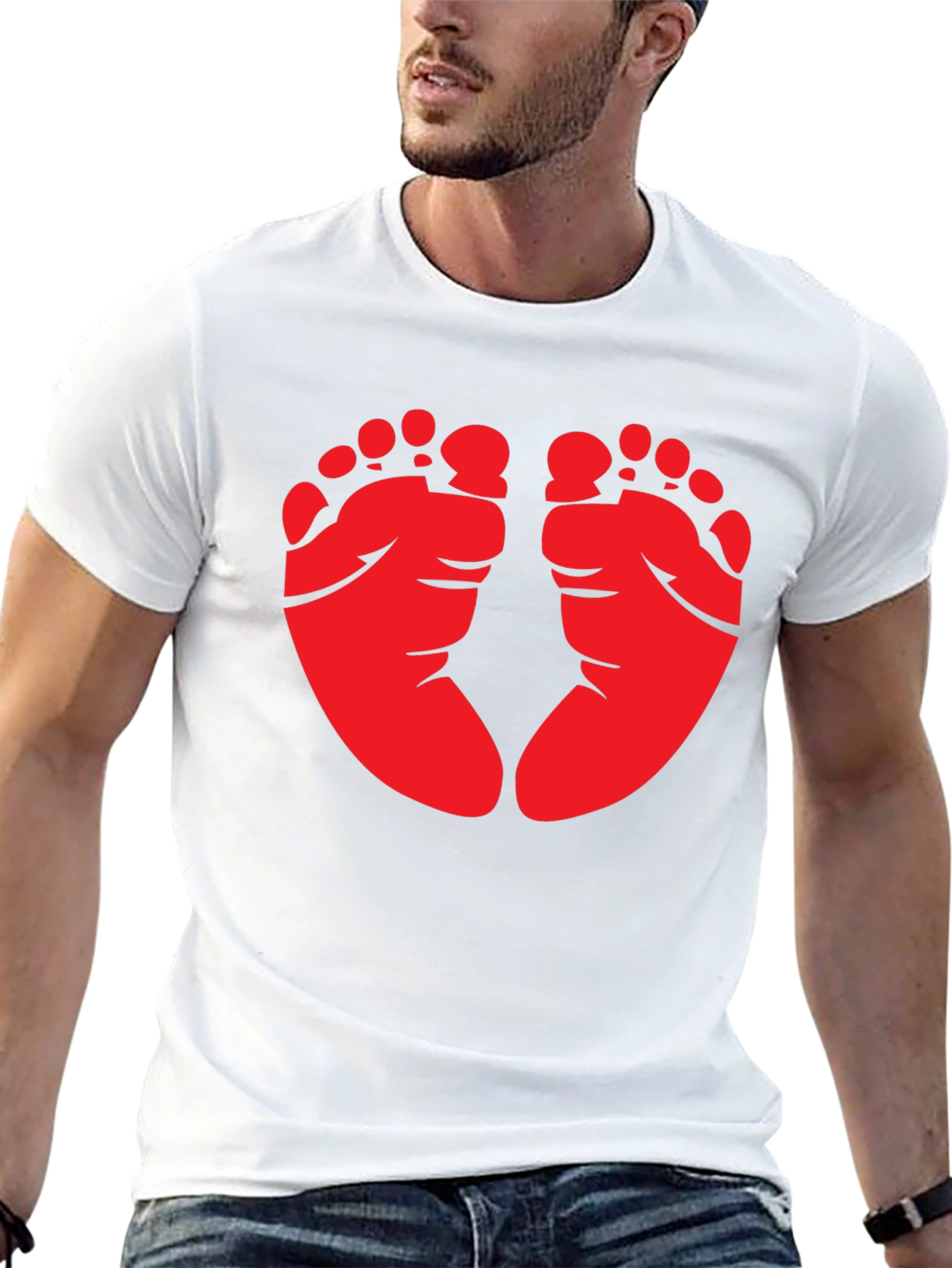 Baby Feet Graphic Tee - Black - 13