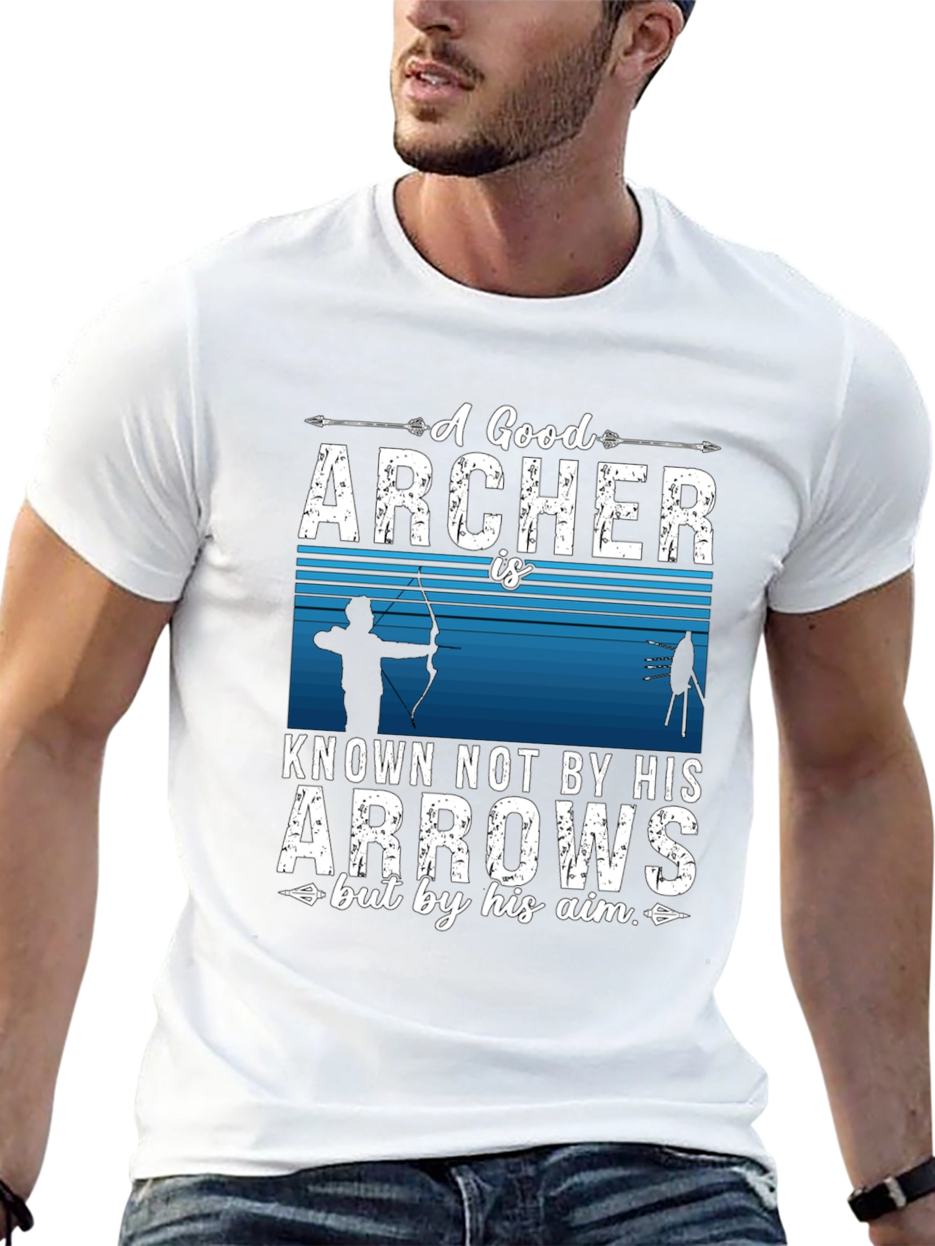 Black Archer Graphic T-Shirt - Aim for Success view 13