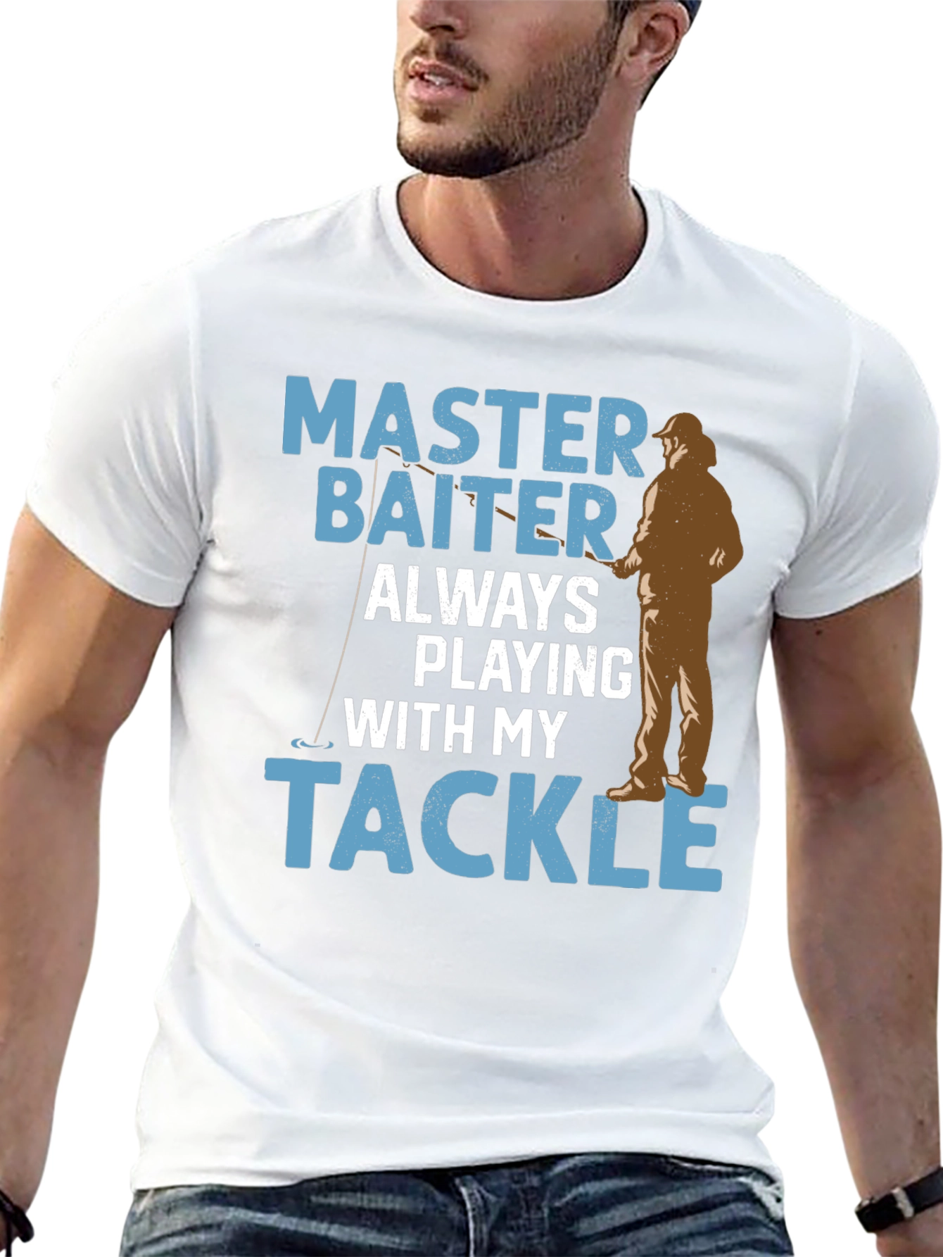 Black Master Baiter Fishing T-Shirt view 13