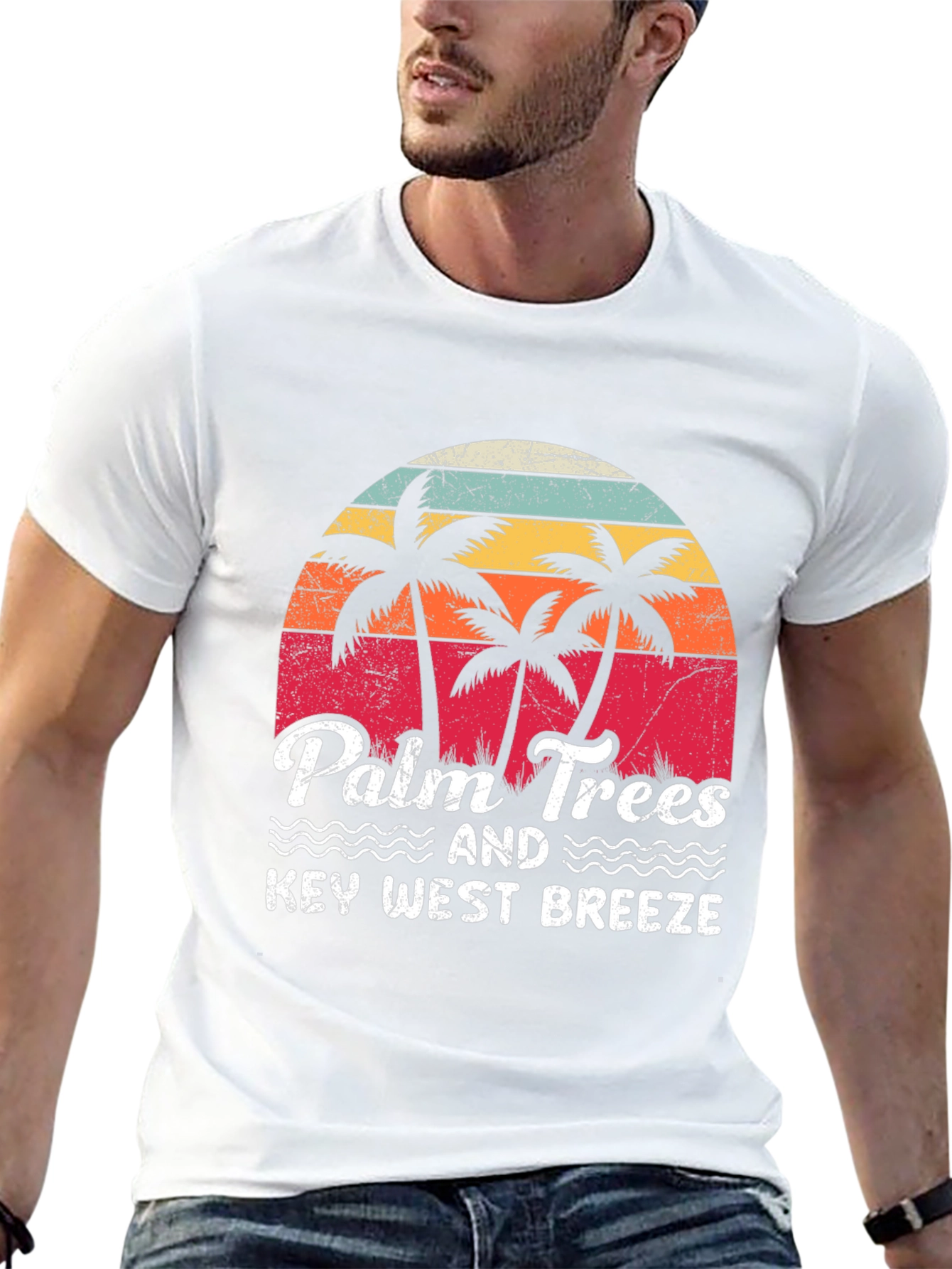Black Palm Trees & Key West Breeze Graphic Tee view 13