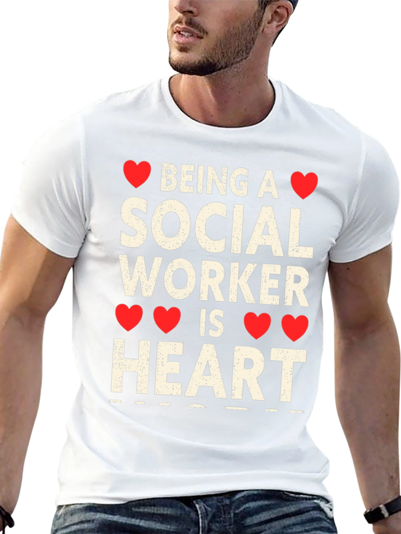 Social Worker Heart T-Shirt, Gift for Social Workers - 13