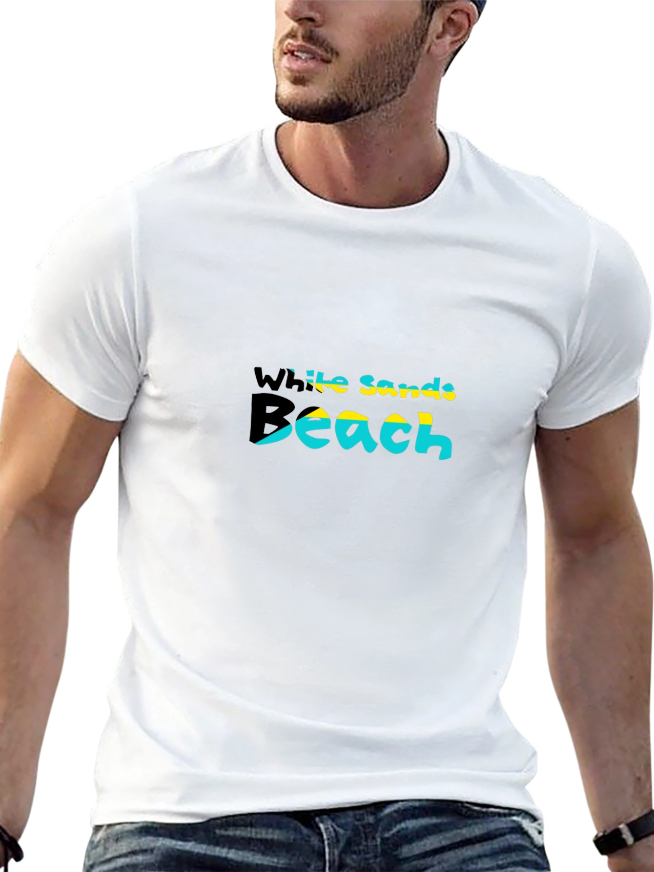 Black White Sands Beach T-Shirt - Summer Vacation Tee view 13