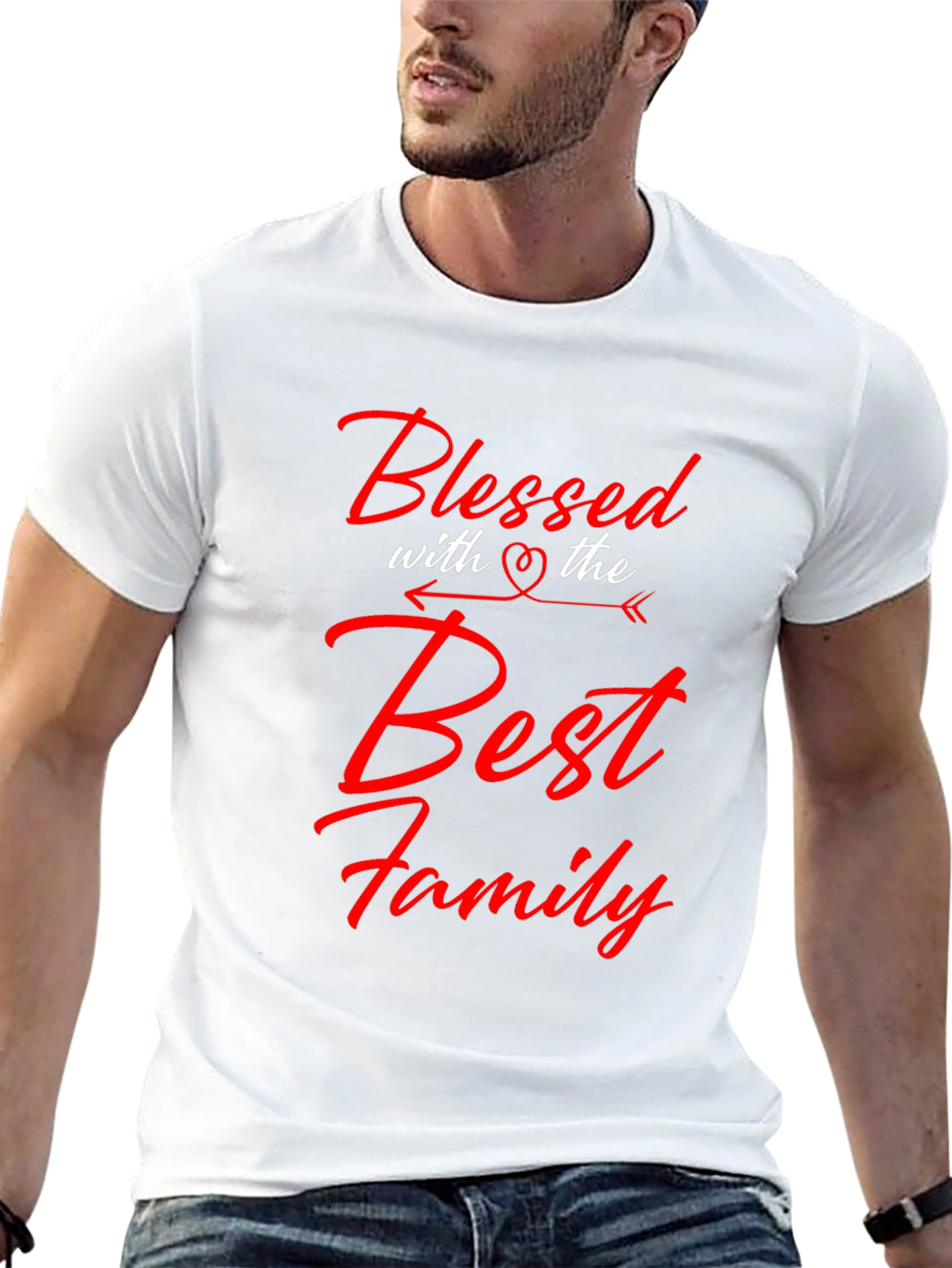 Black Blessed with the Best Family Graphic Tee view 13