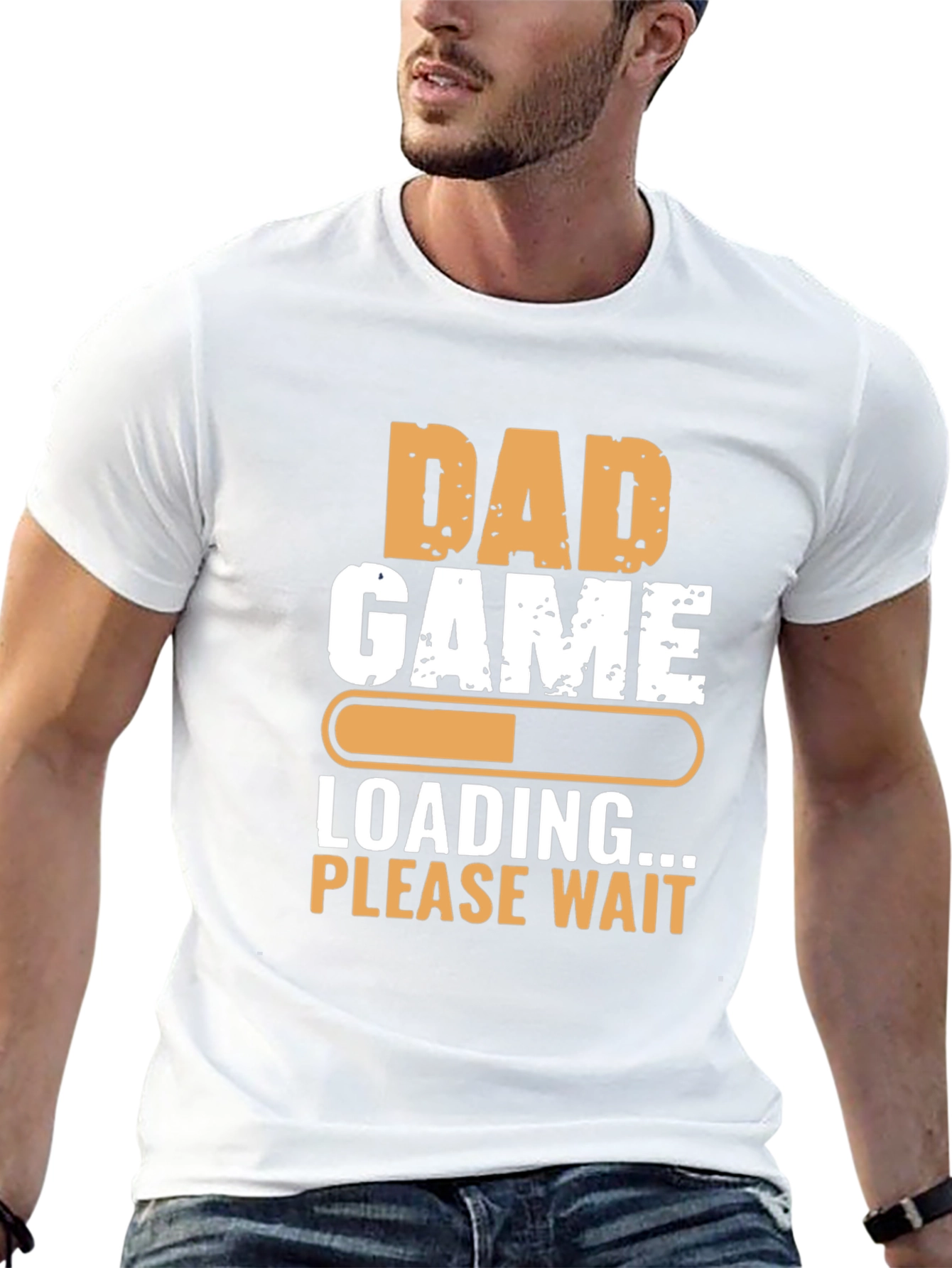 Black Dad Game Loading T-Shirt - Funny Father's Day Tee view 13