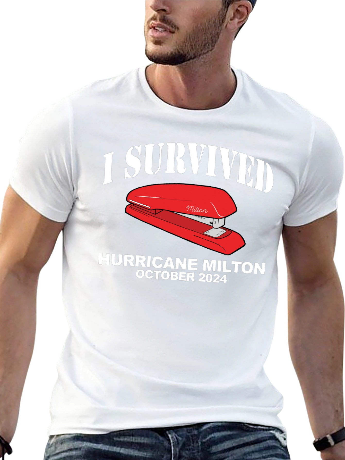Black I Survived Hurricane Milton October 2024 T-Shirt view 13