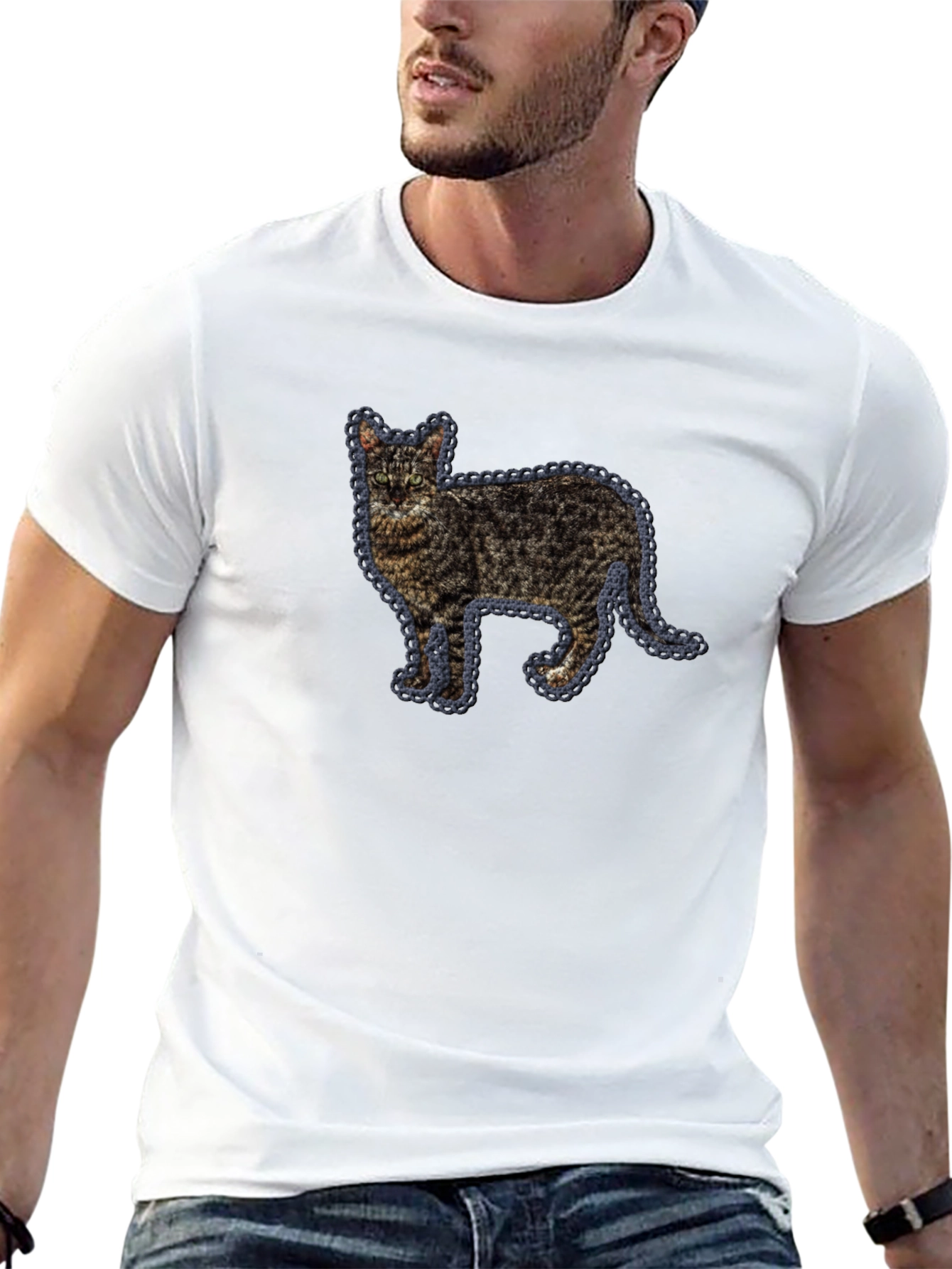 Black Cat Lover's Black T-Shirt view 13