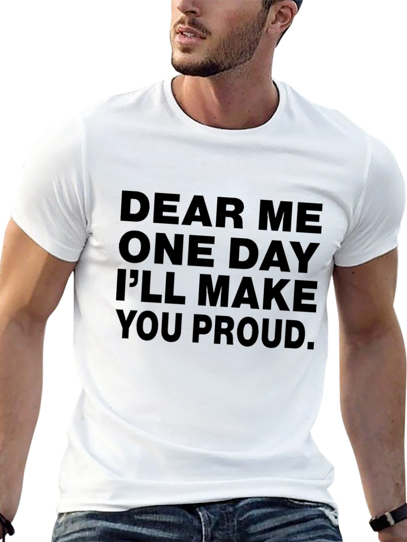 Black Dear Me Graphic Tee - Inspirational T-Shirt view 13