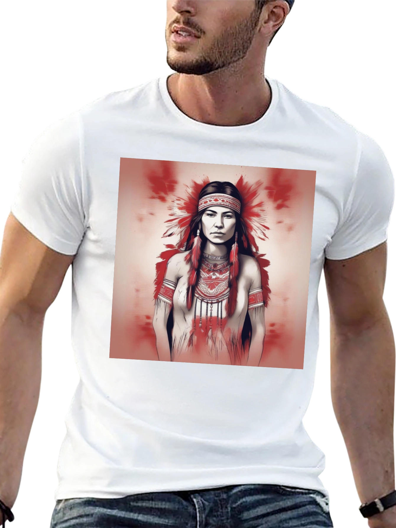 Black Native American Woman Graphic Tee view 13