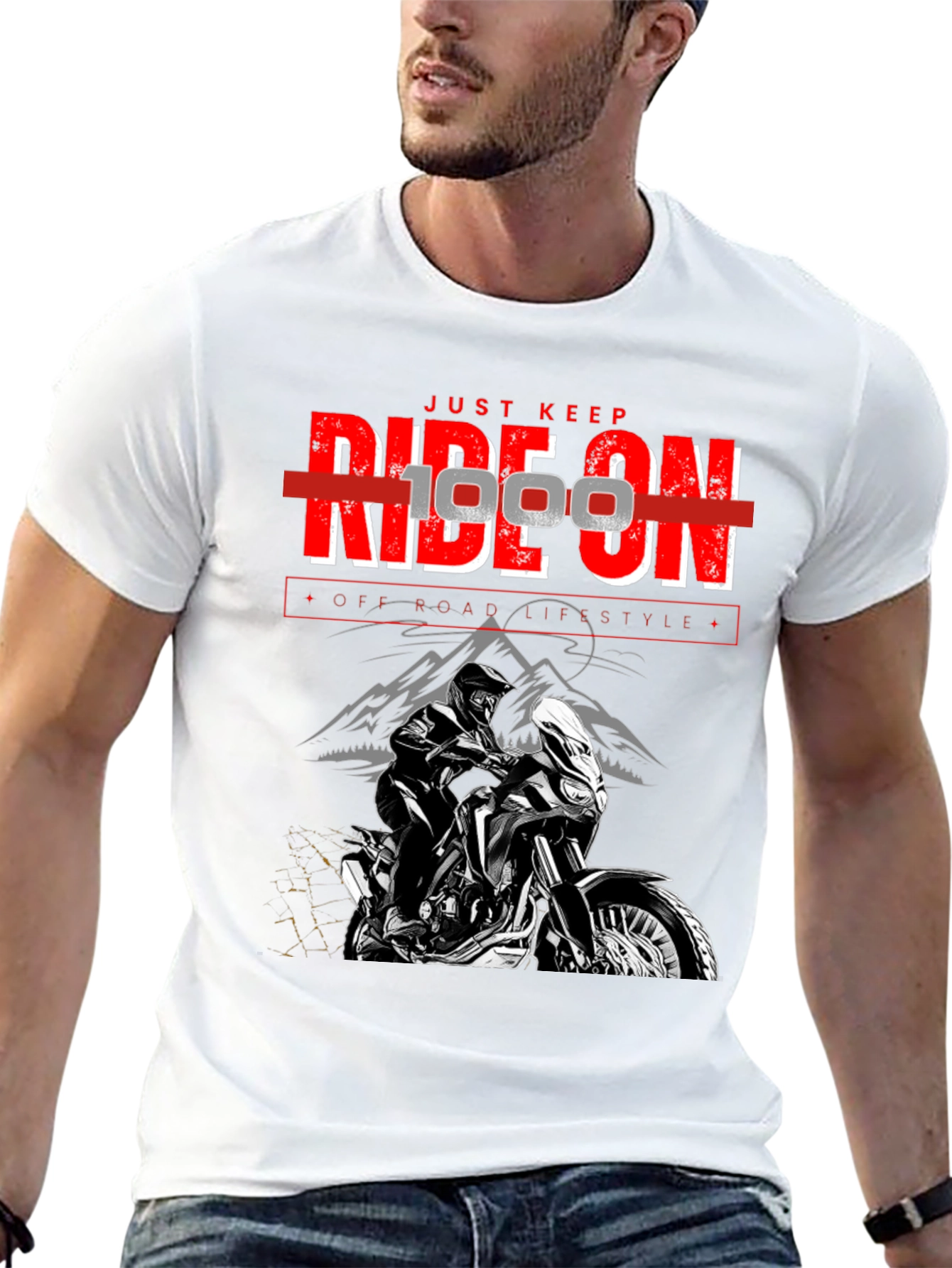 Black Ride On T-Shirt - Adventure Motorcycle Graphic Tee view 13