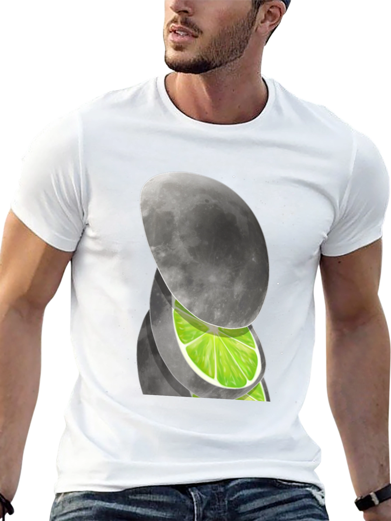 Black Lunar Citrus Graphic Tee - Black Cotton Blend view 13