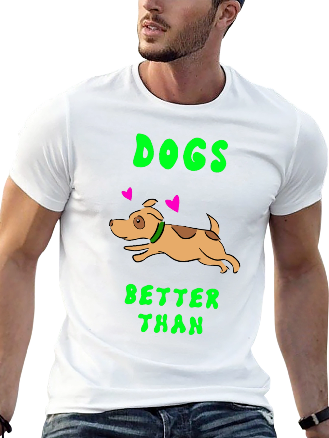 Black Dogs Better Than T-Shirt - Black Cotton Dog Lover Tee view 13