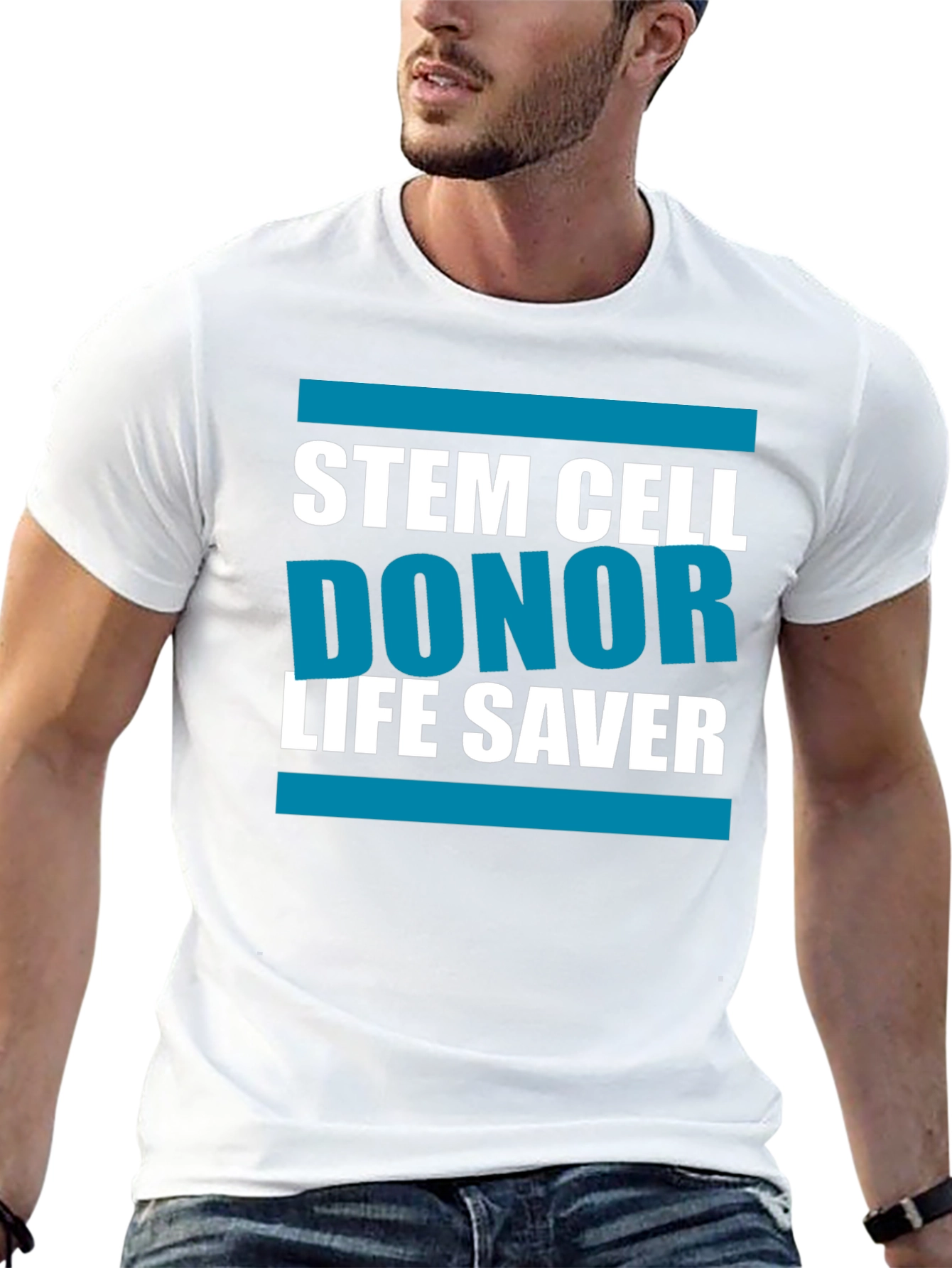 Black Stem Cell Donor Life Saver T-Shirt view 13