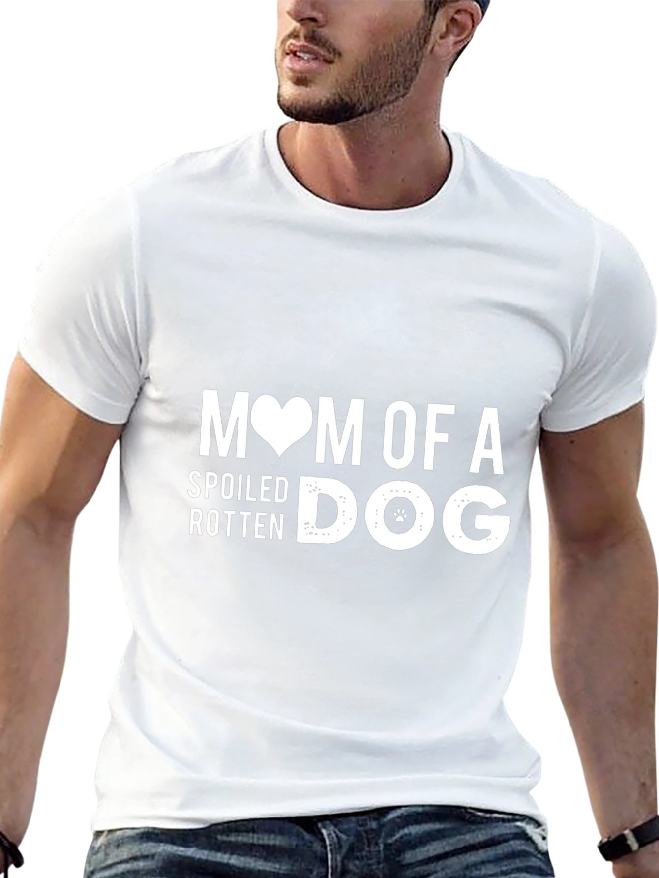 Black Mom of a Spoiled Rotten Dog T-Shirt view 13