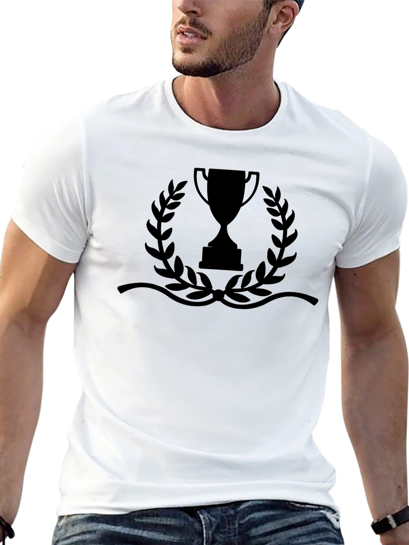 Black Black Trophy Graphic Tee - Winner's Style view 13