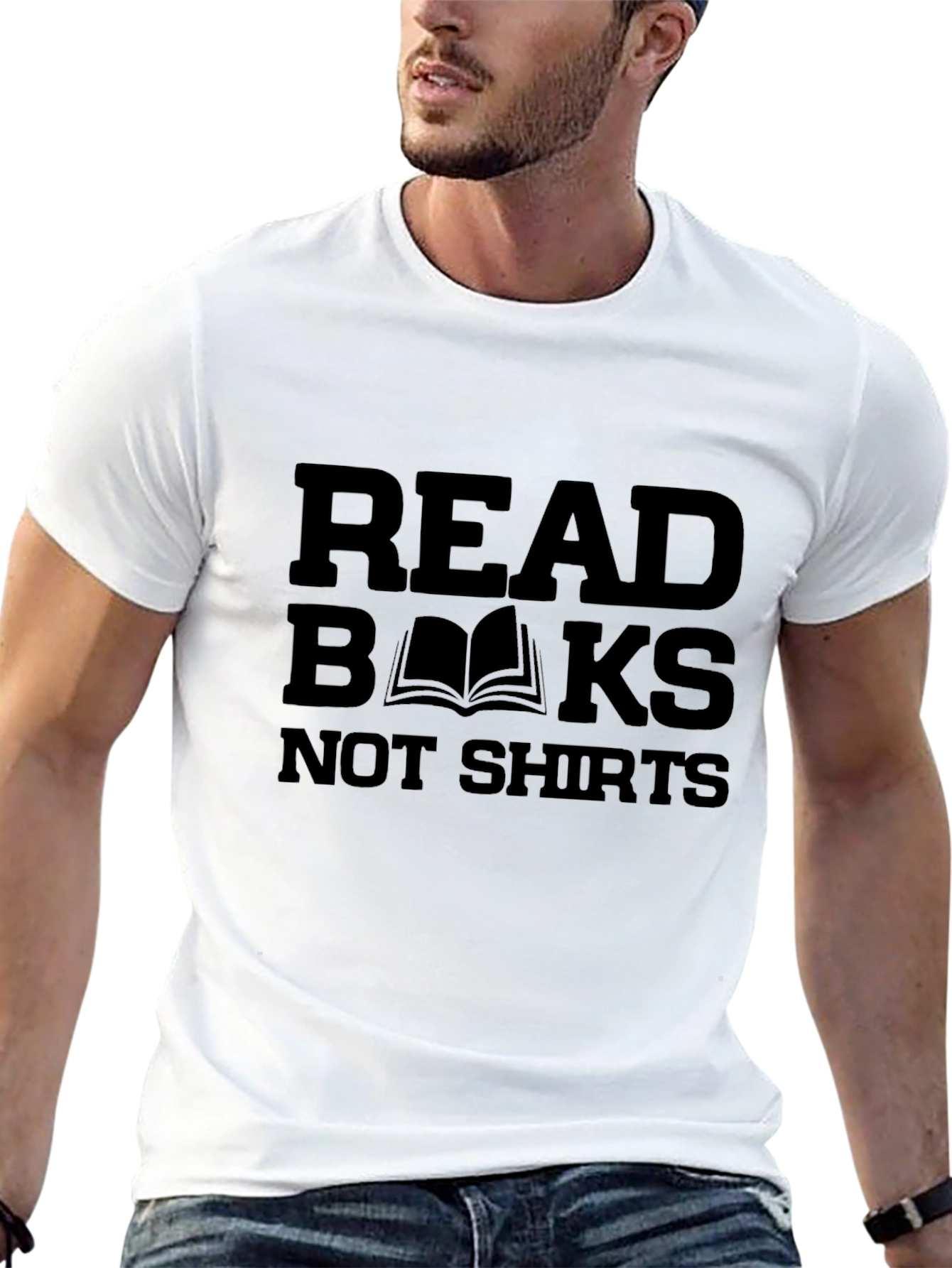 Black Read Books Not Shirts Graphic Tee - Black view 13