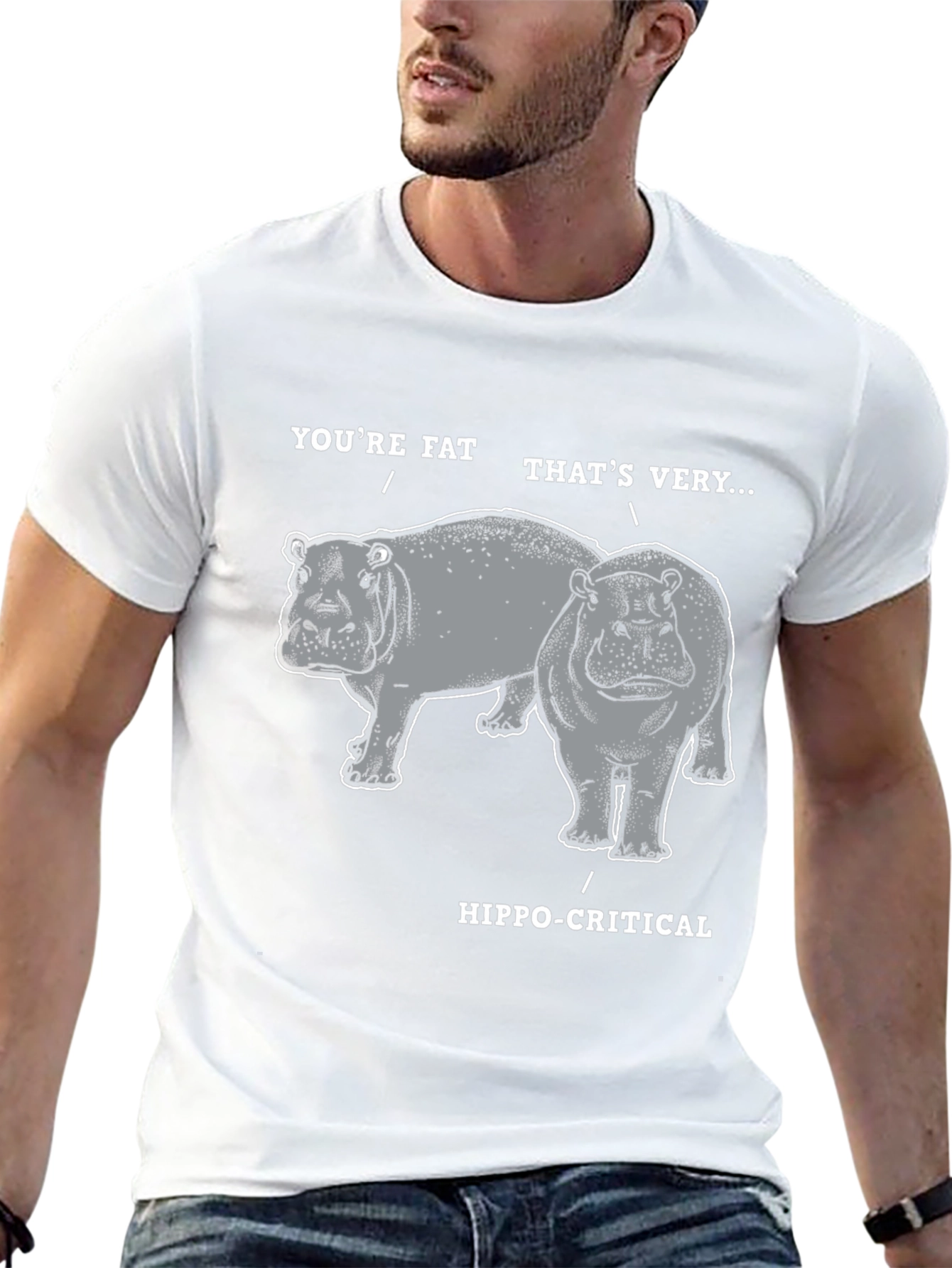 Black Hippo-Critical Graphic Tee view 13
