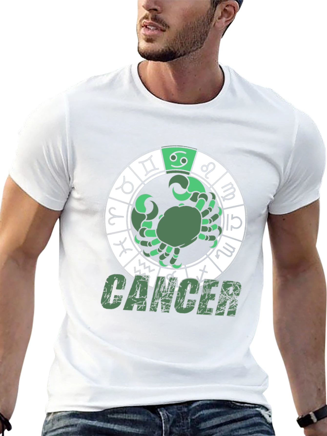 Black Cancer Zodiac Graphic T-Shirt view 13