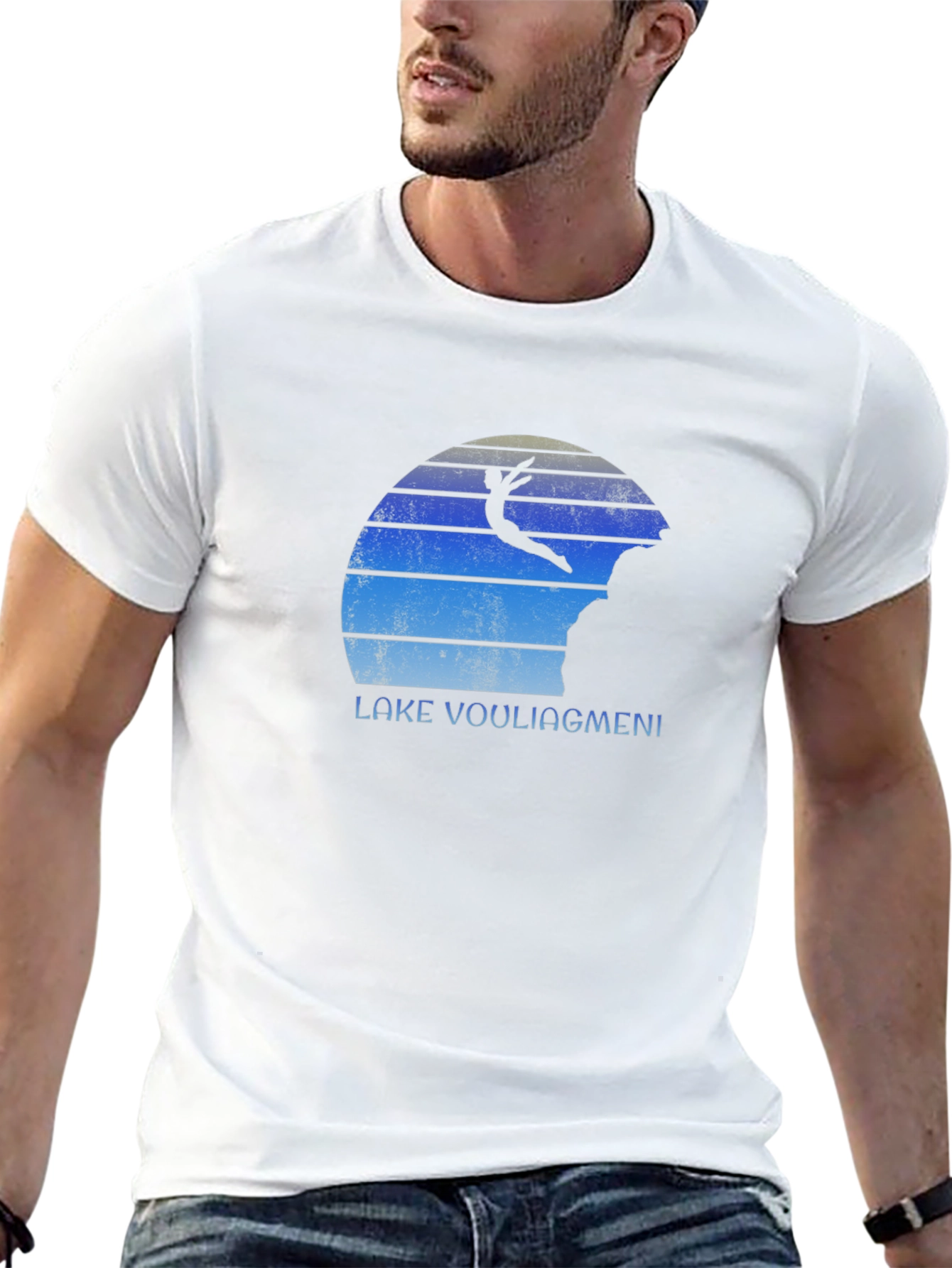 Black Lake Vouliagmeni Diver Black T-Shirt view 13