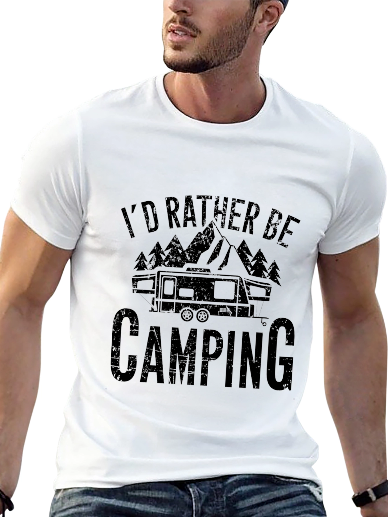 I'd Rather Be Camping Graphic T-Shirt - 13