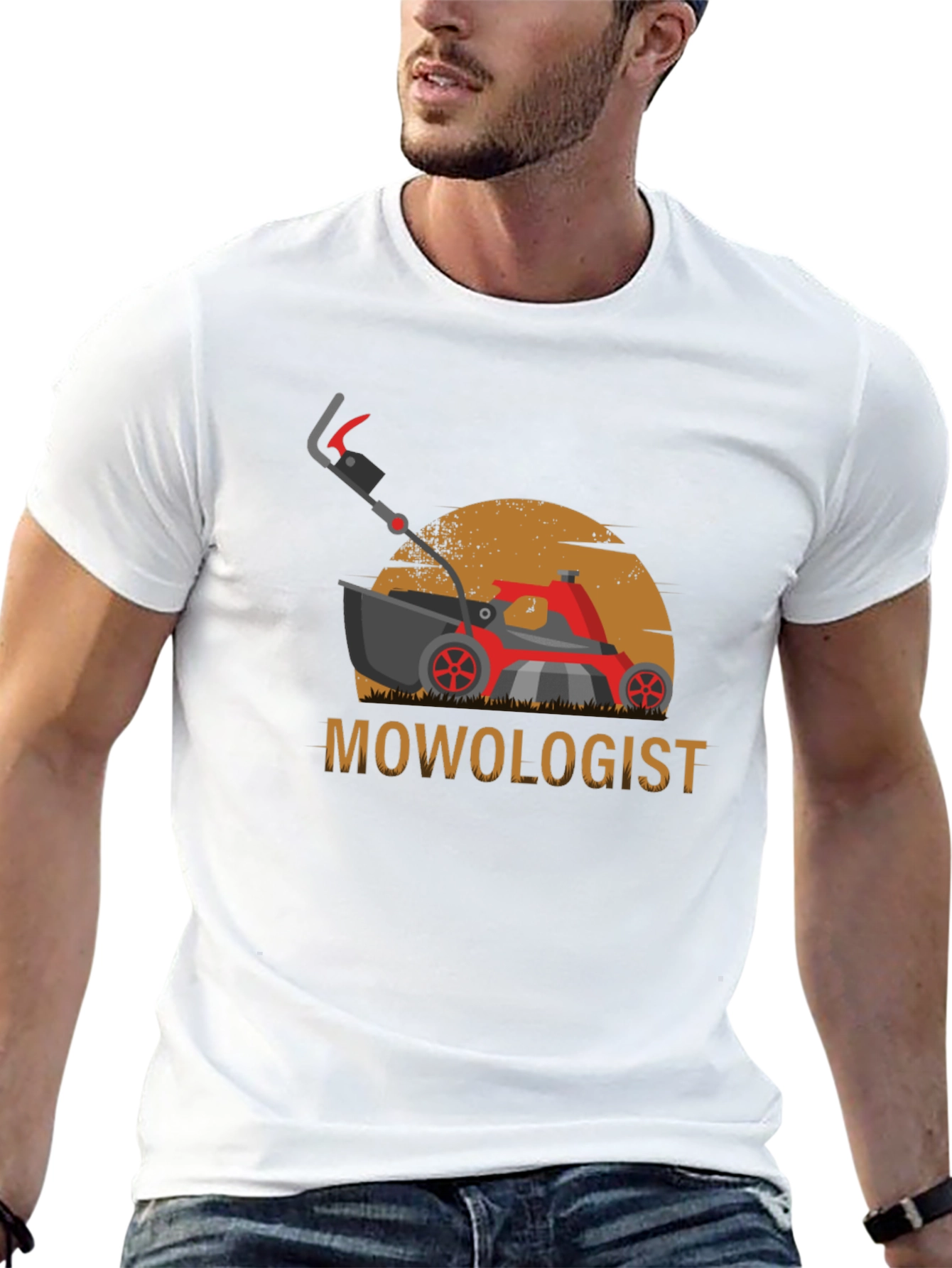 Black Mowologist T-Shirt: Lawn Mower Humor view 13