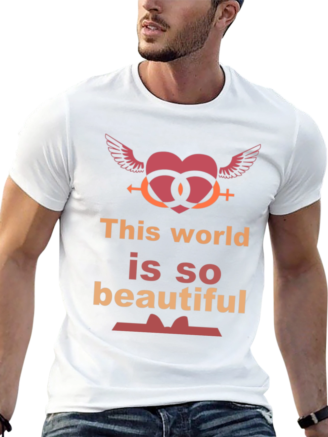 Black This World Is So Beautiful Graphic T-Shirt view 13