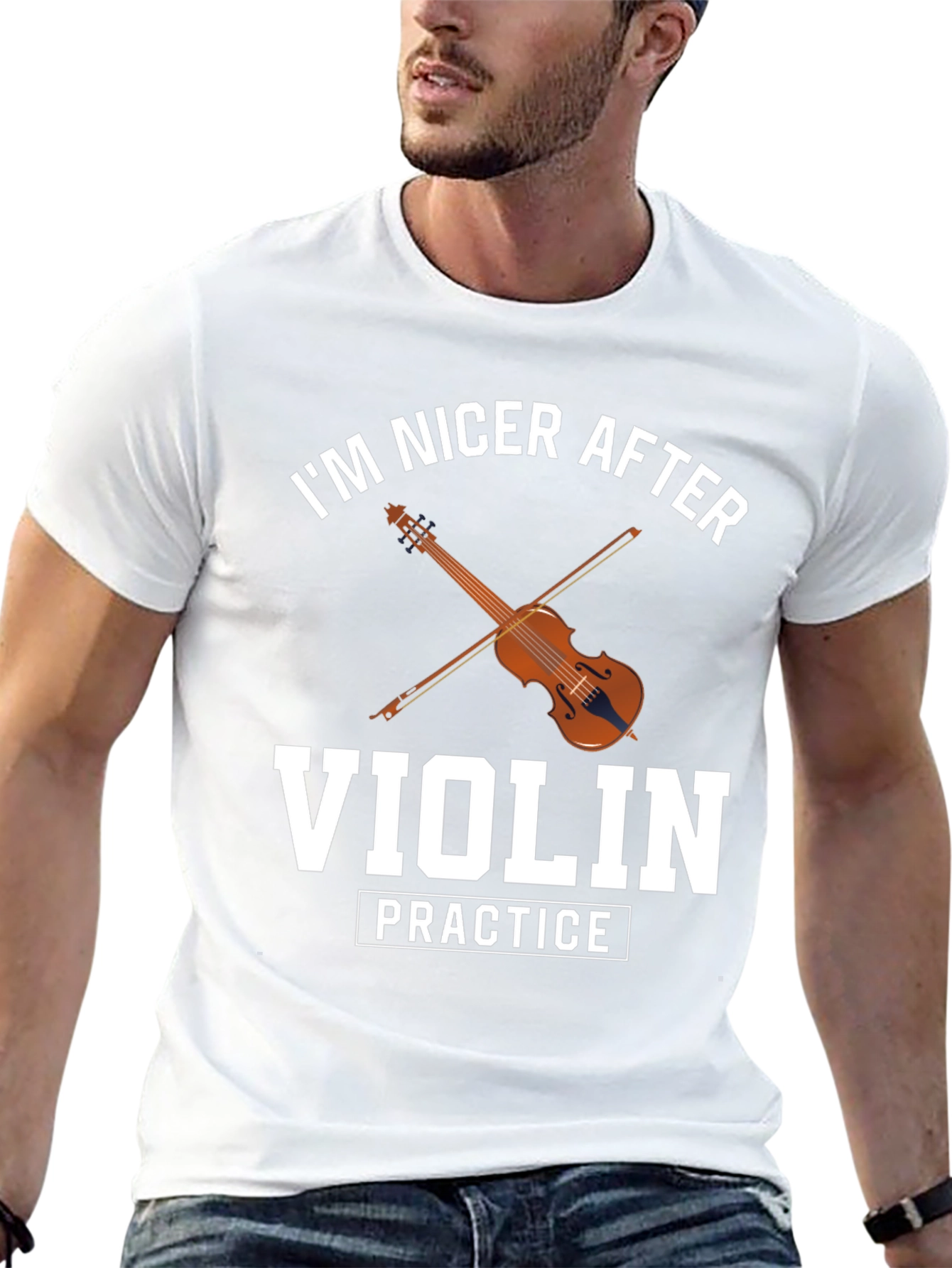 Black I'm Nicer After Violin Practice T-Shirt view 13