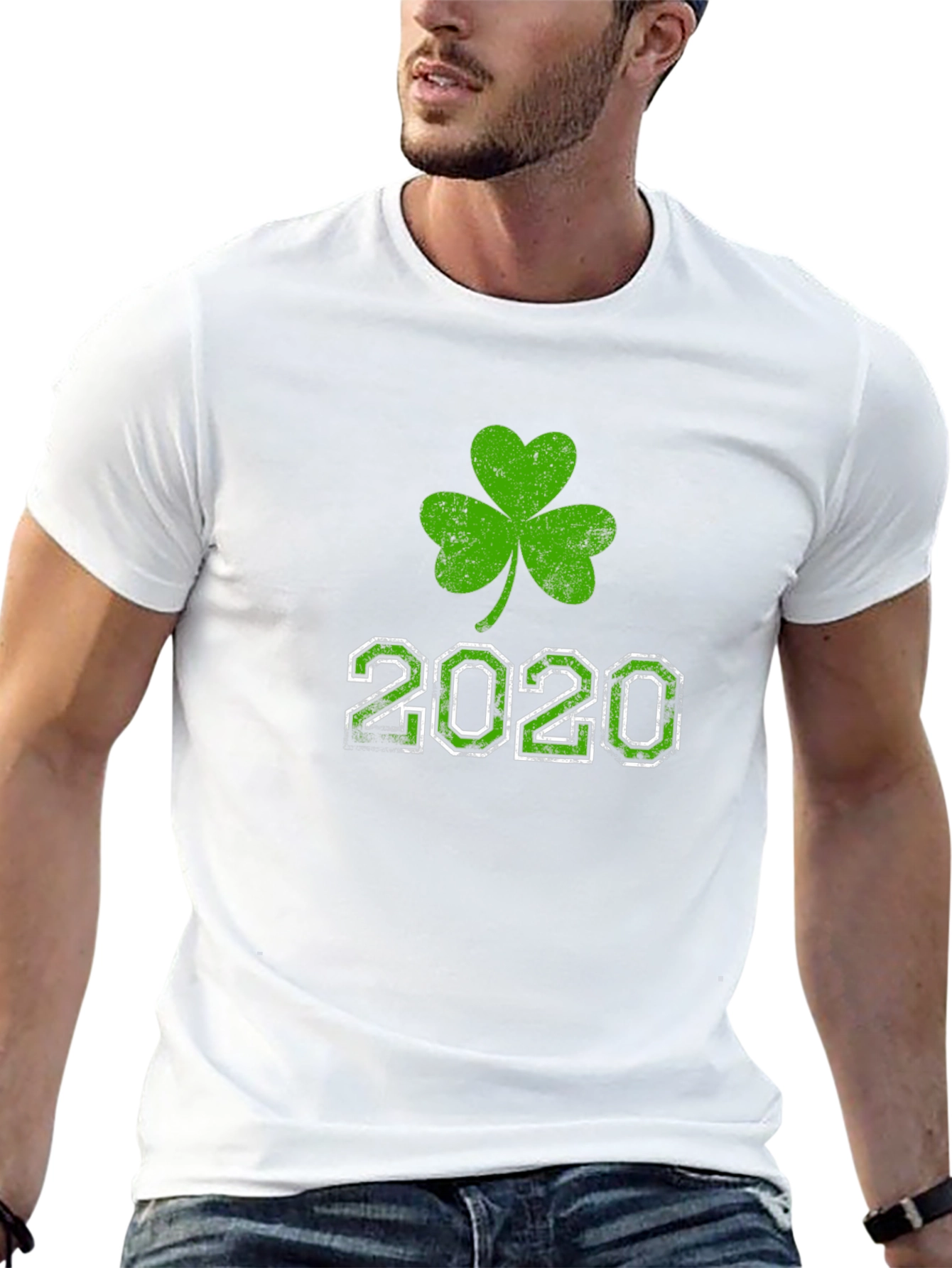 Black St. Patrick's Day 2020 Shamrock Graphic Tee view 13
