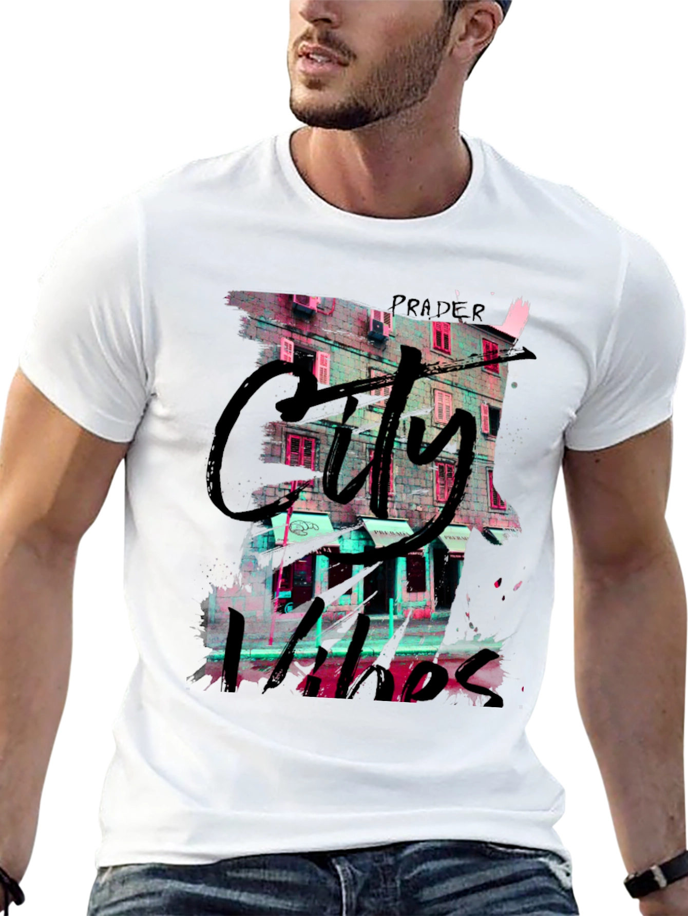 Black City Vibes Graphic T-Shirt - Black view 13