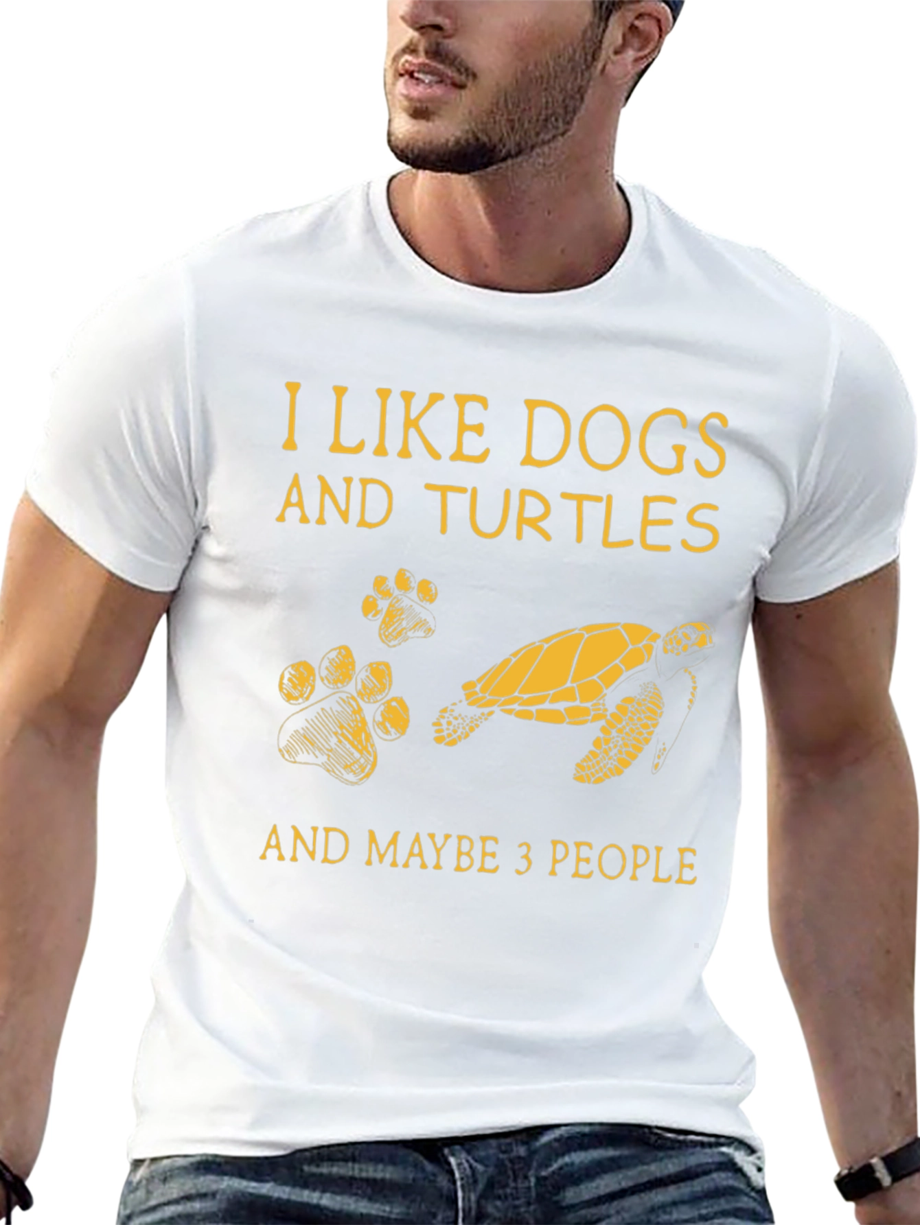 Black I Like Dogs and Turtles T-Shirt view 13