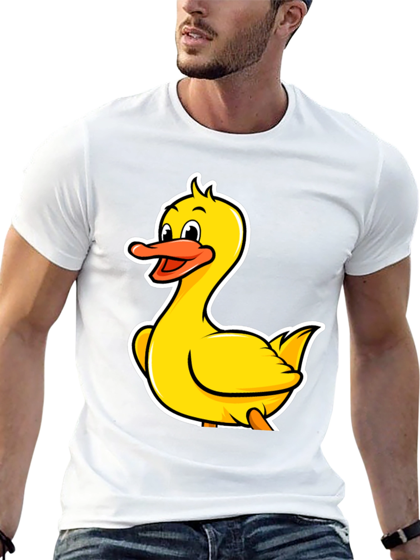 Black Duck Cartoon Black T-Shirt view 13