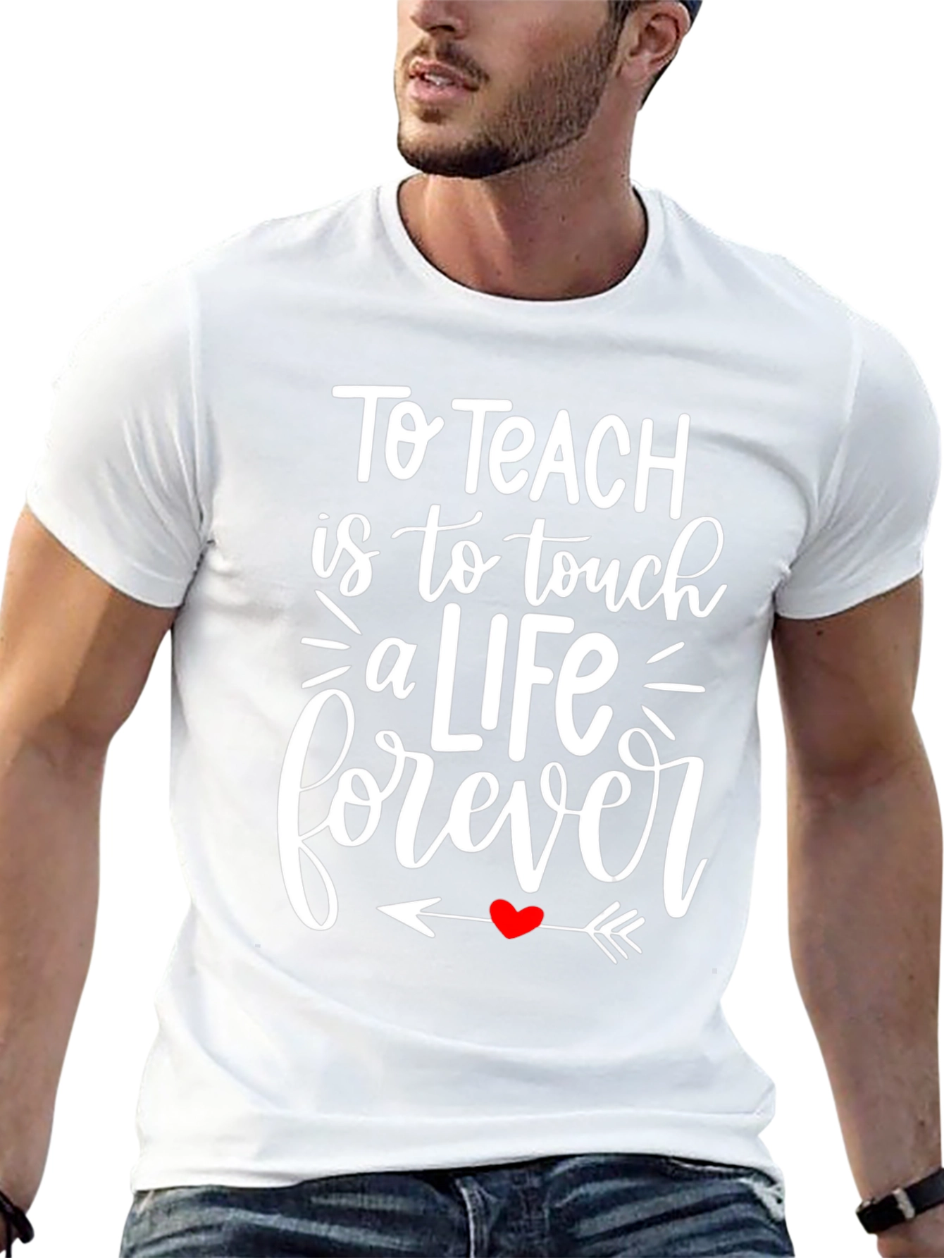 Black To Teach is to Touch a Life Forever T-Shirt view 13