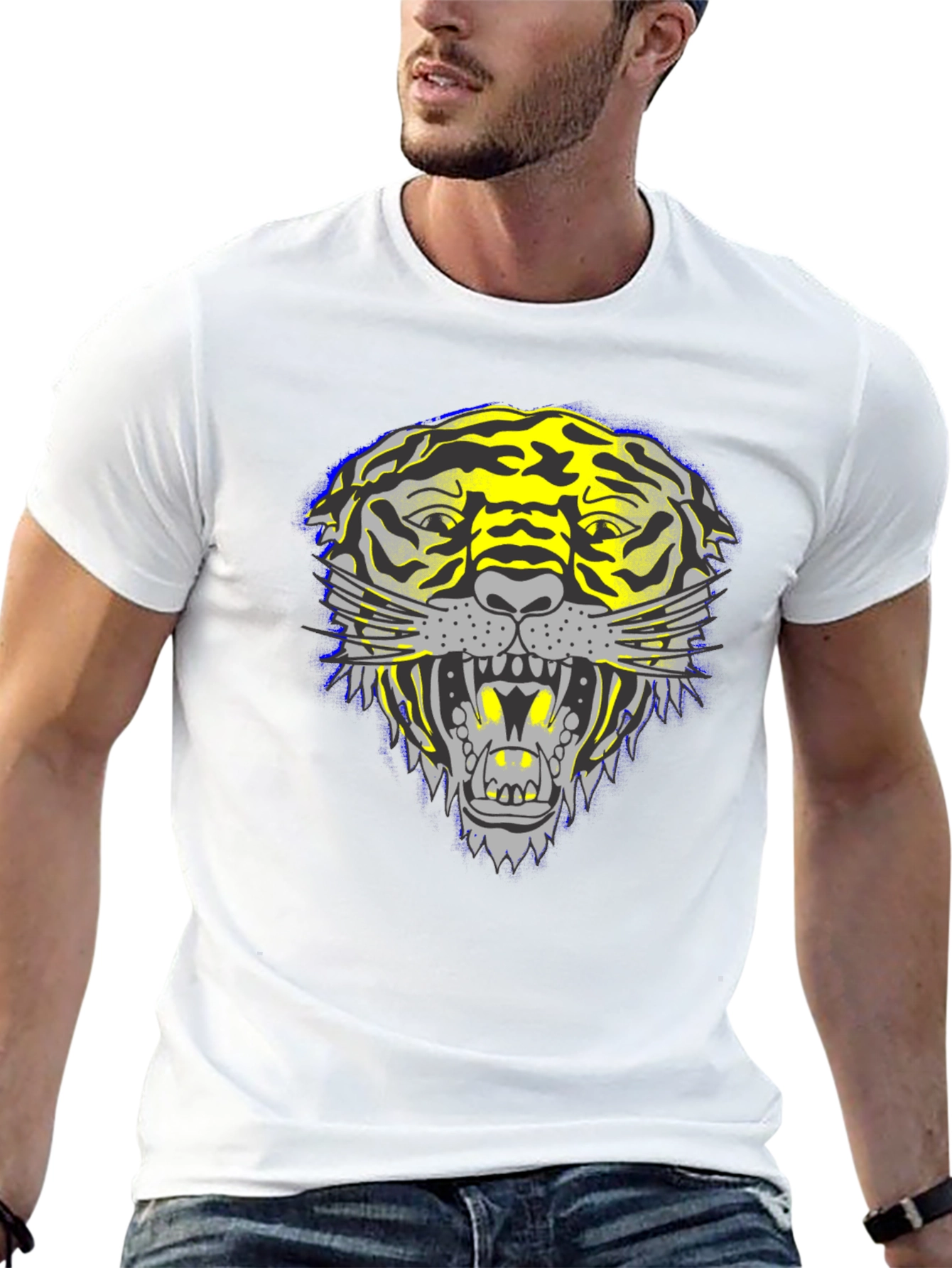 Black Bold Tiger Graphic Tee - Fierce Style view 13