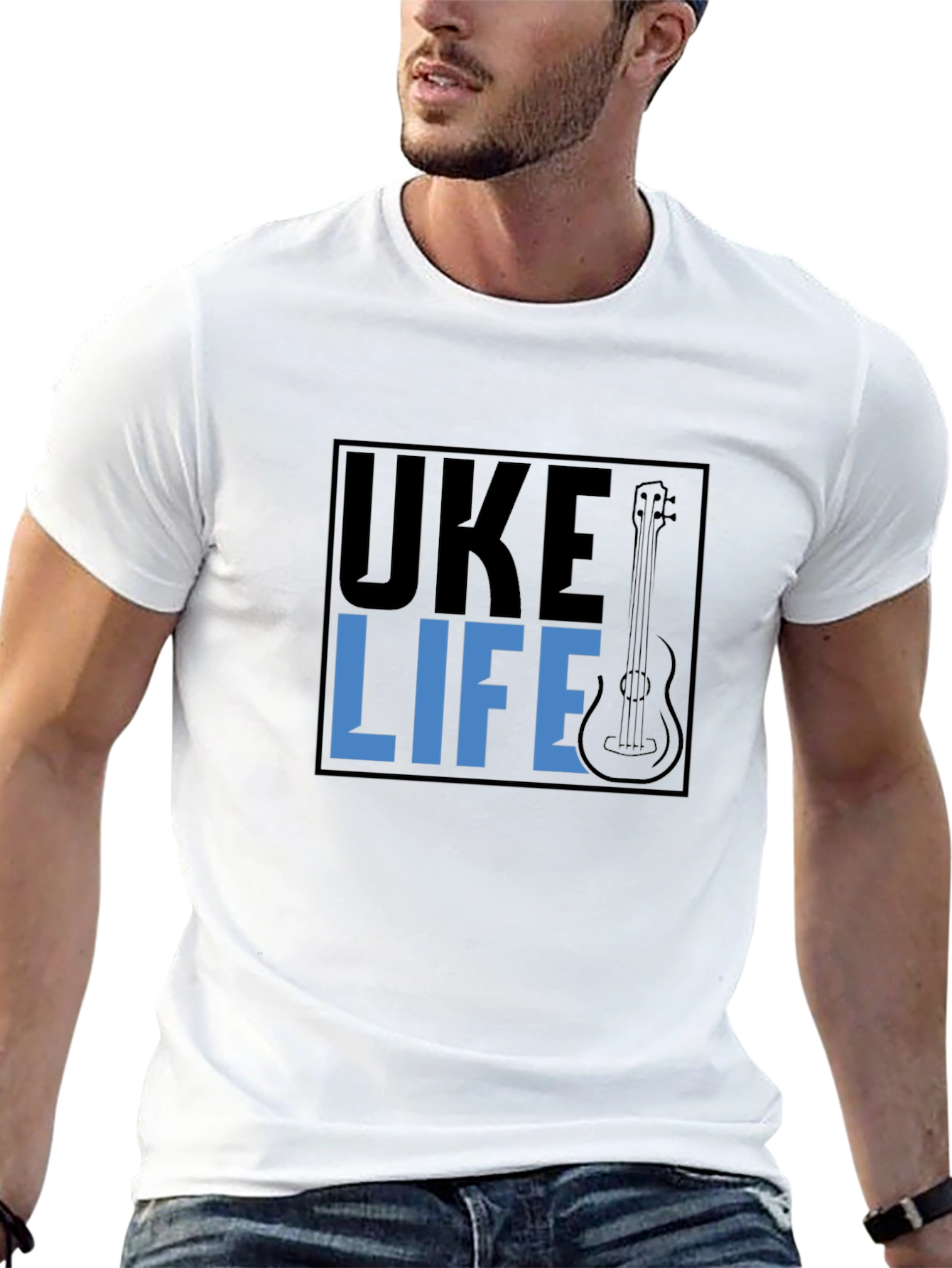 Black Uke Life Graphic T-Shirt - Ukulele Lover Tee view 13