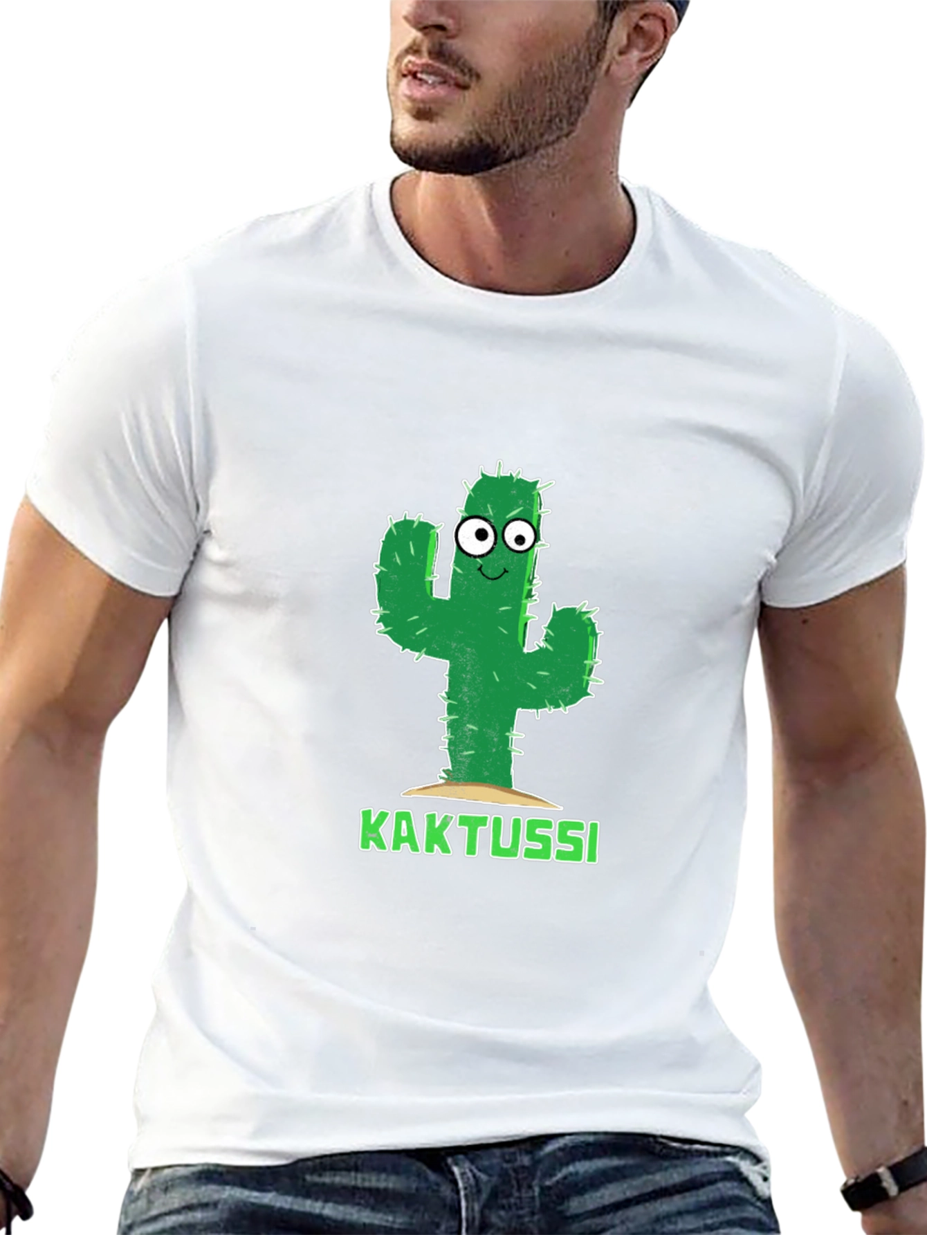 Black Funny Cactus T-Shirt - Kaktussi Design view 13