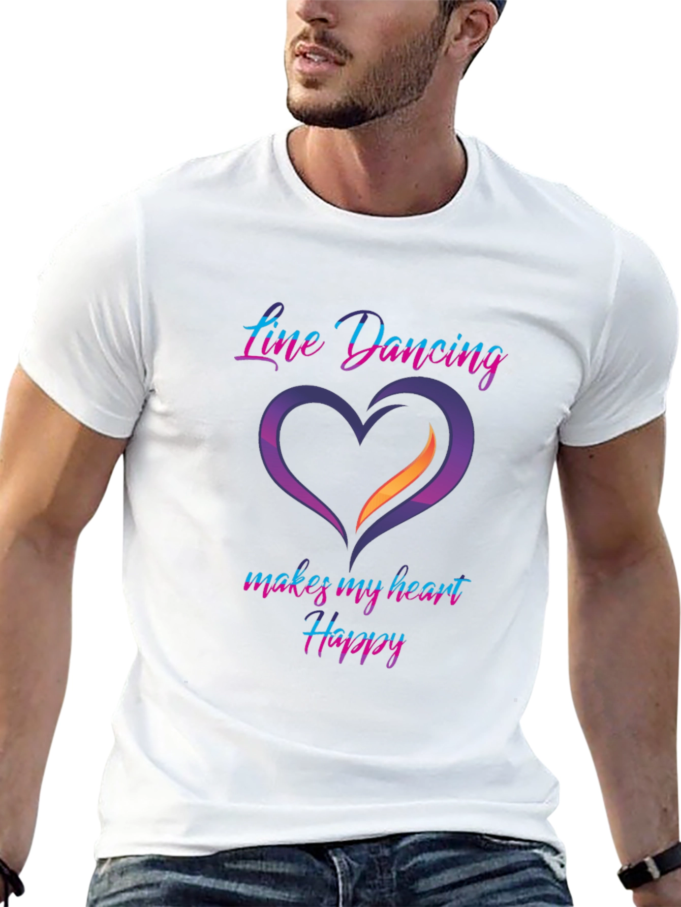 Black Line Dancing Heart T-Shirt view 13