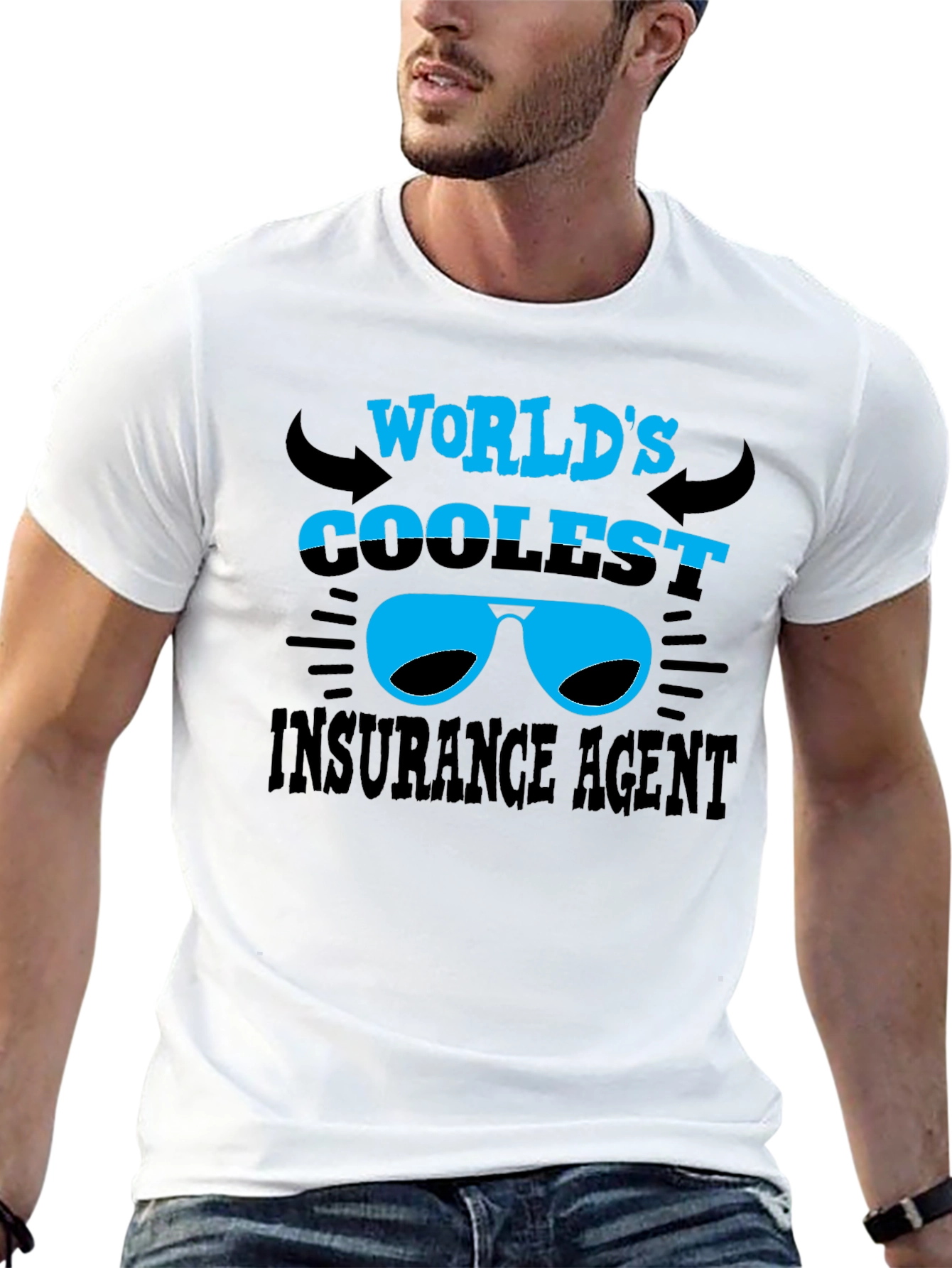 Black Coolest Insurance Agent T-Shirt view 13