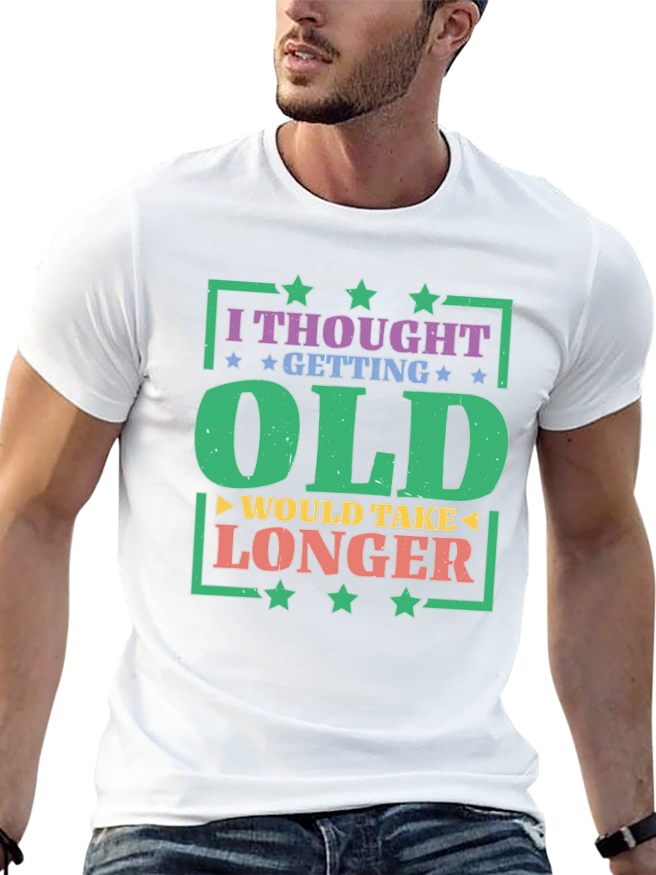 Black Funny Getting Old T-Shirt view 13