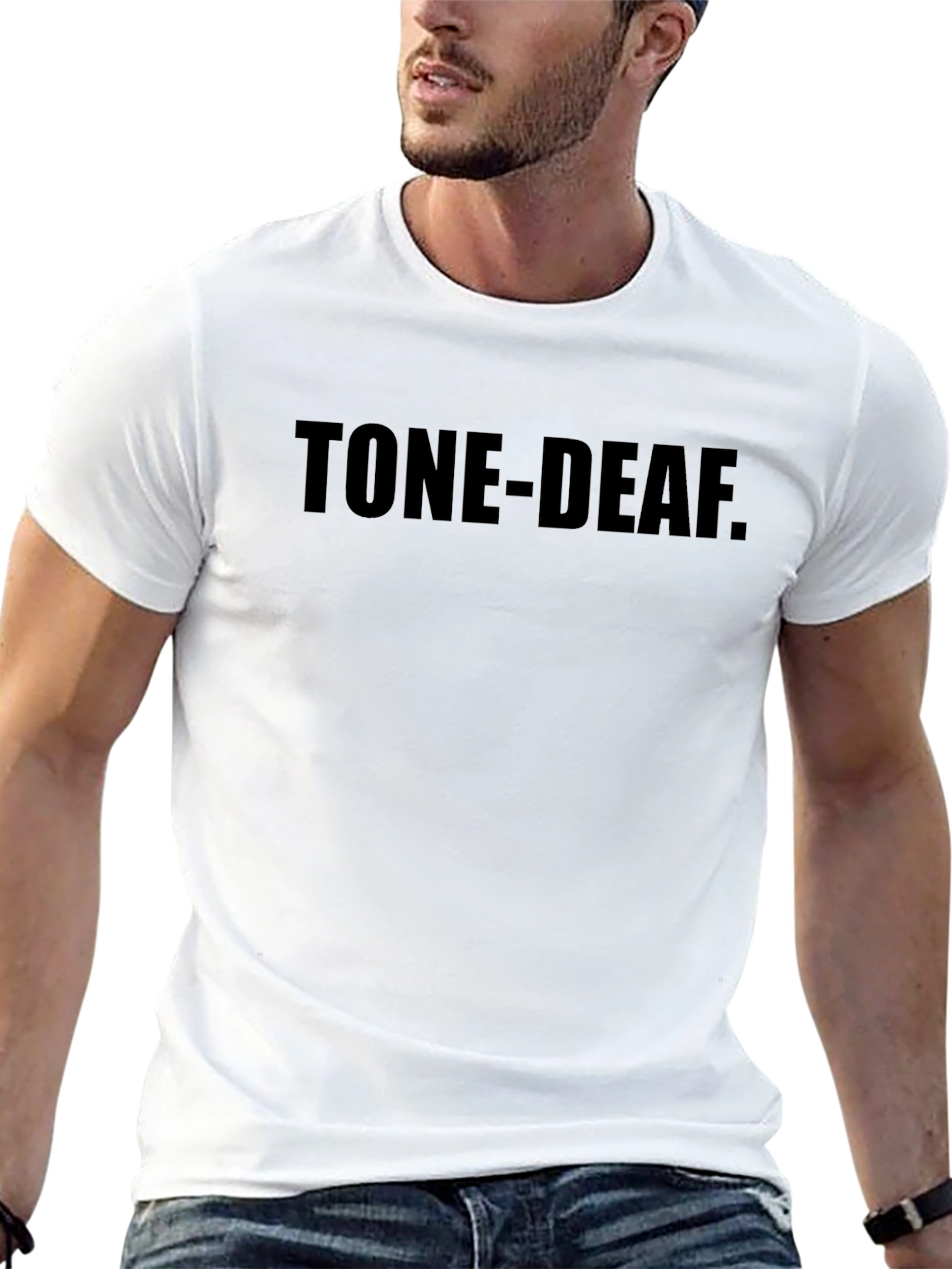 Black Tone-Deaf Black Graphic Tee - Casual Style view 13
