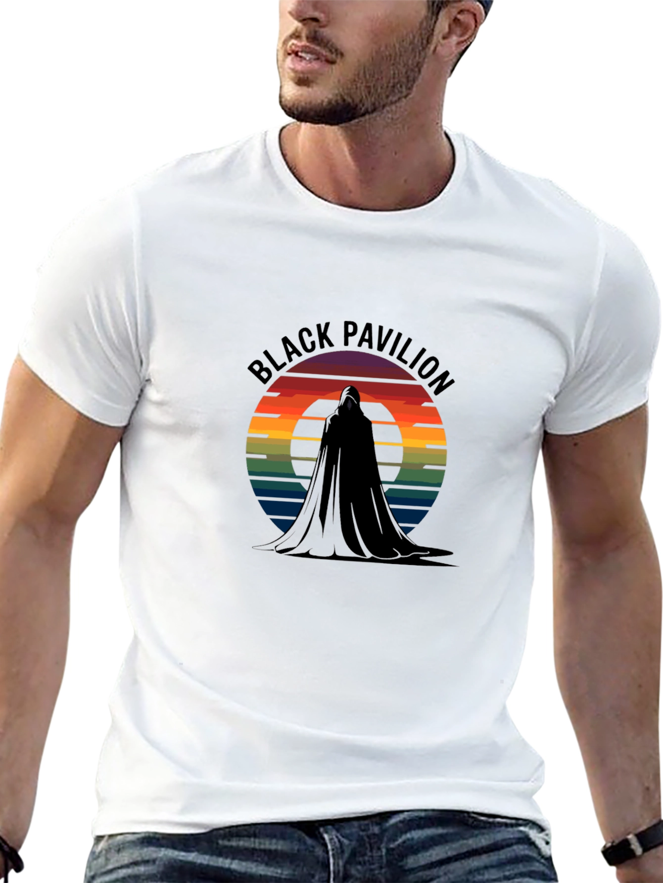 Black Black Pavilion Retro Graphic T-Shirt view 13