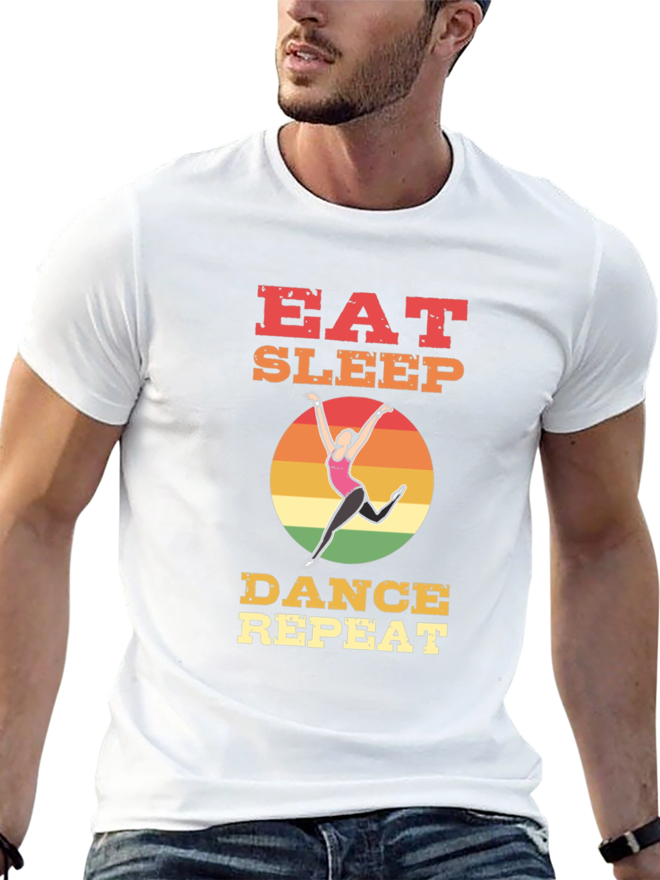 Black Eat Sleep Dance Repeat T-Shirt - Dancer's Life view 13