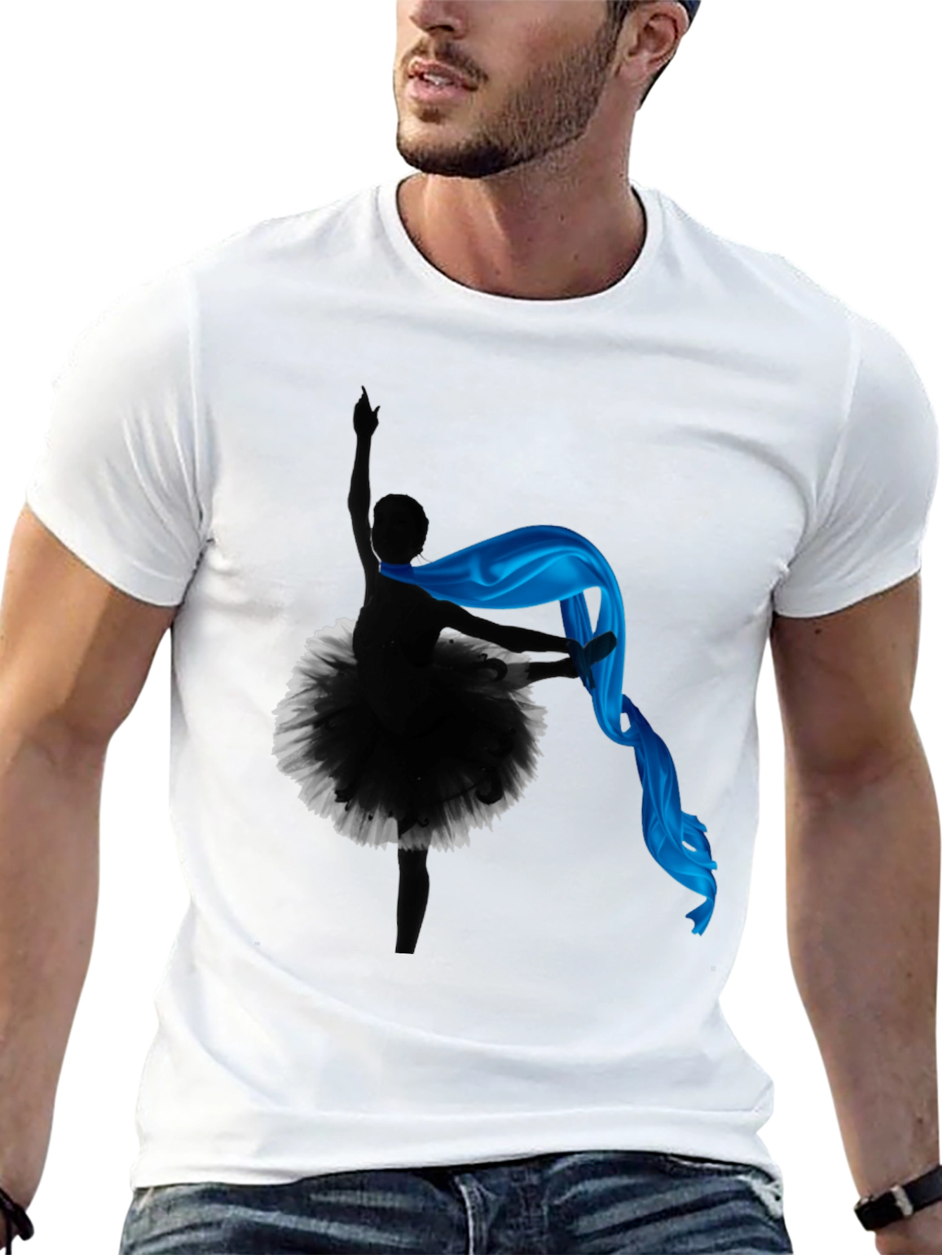 Black Ballerina Silhouette T-Shirt view 13