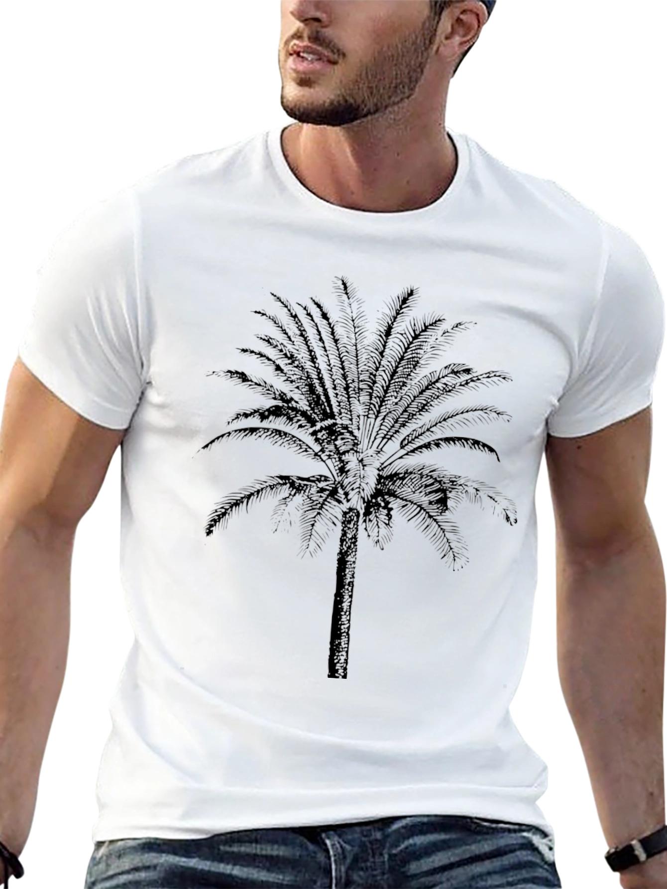 Black Palm Tree Graphic Tee - Stylish & Comfortable view 13