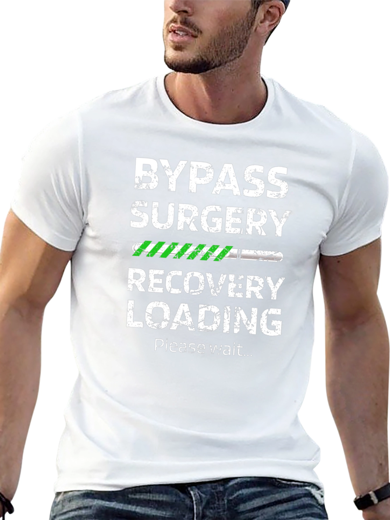 Black Bypass Surgery Recovery Loading Graphic T-Shirt view 13