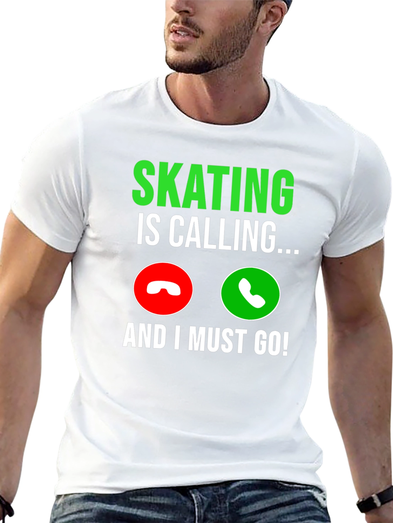 Skating Is Calling Black Graphic T-Shirt - 13