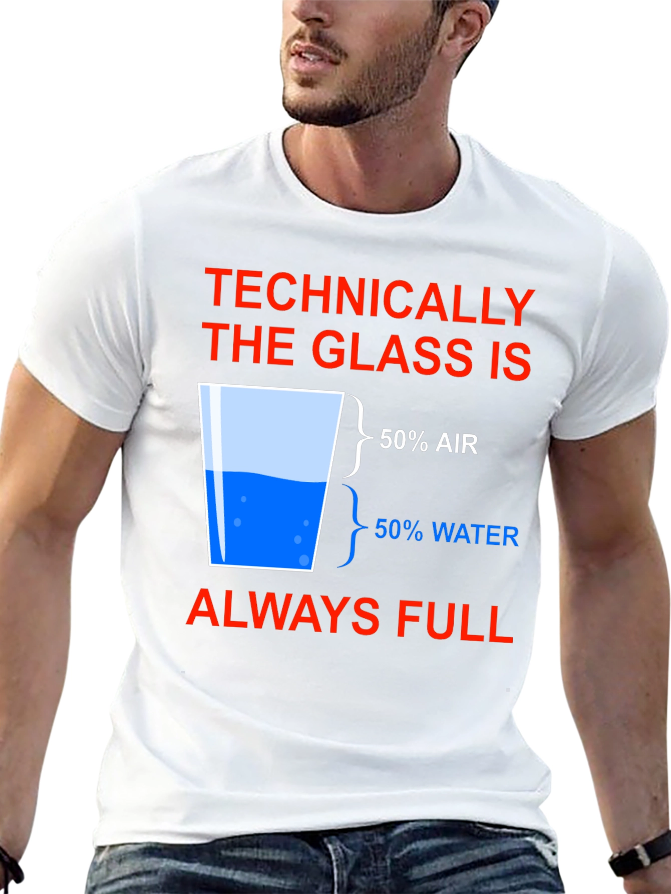 Black Technically Full Glass Humor T-Shirt view 13