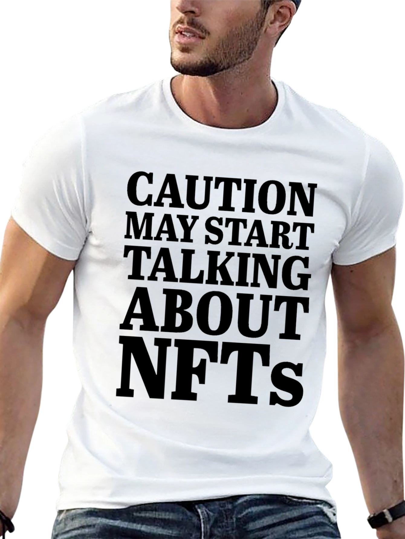 Black Caution May Start Talking About NFTs T-Shirt view 13