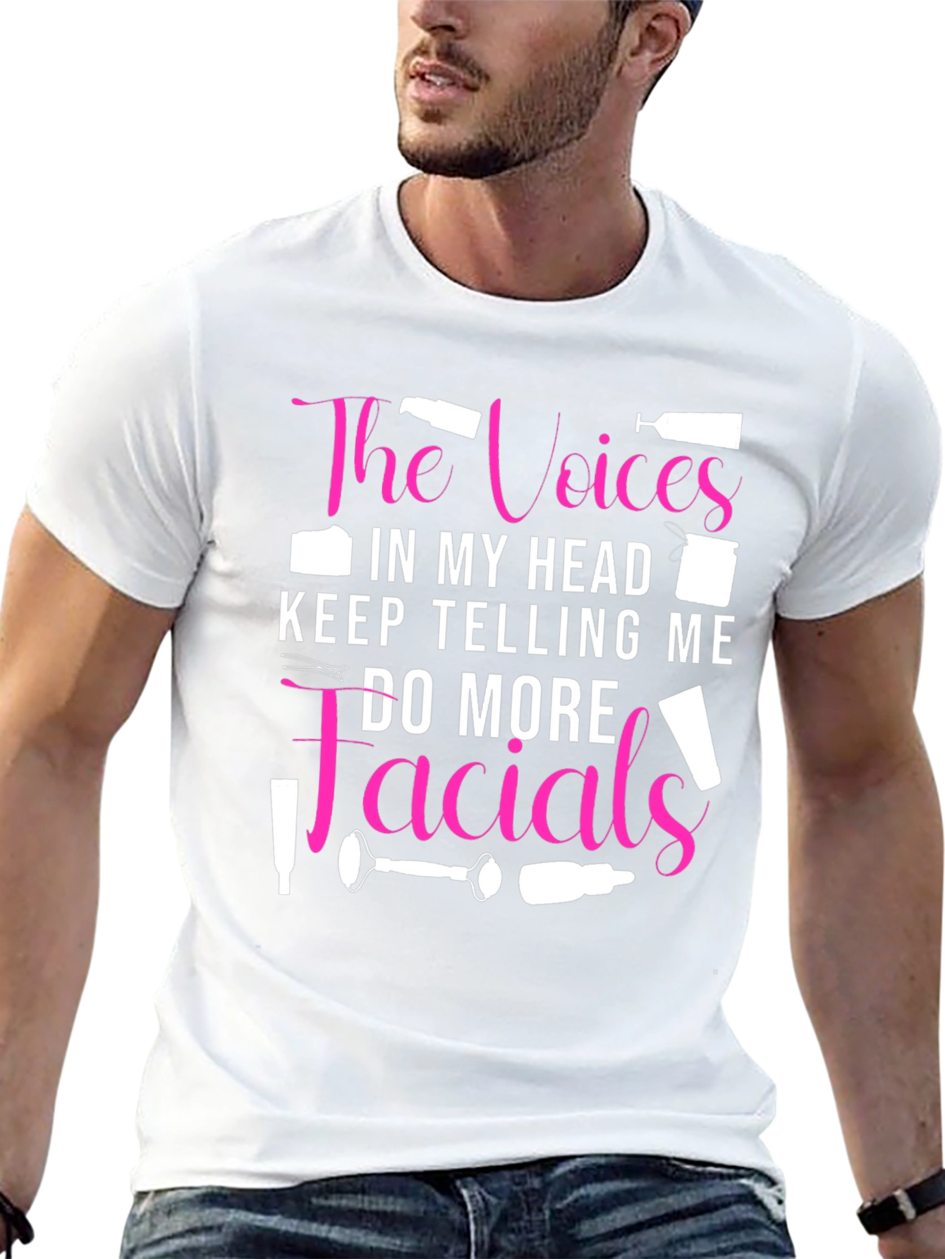 Voices in My Head Facials Graphic Tee - 13