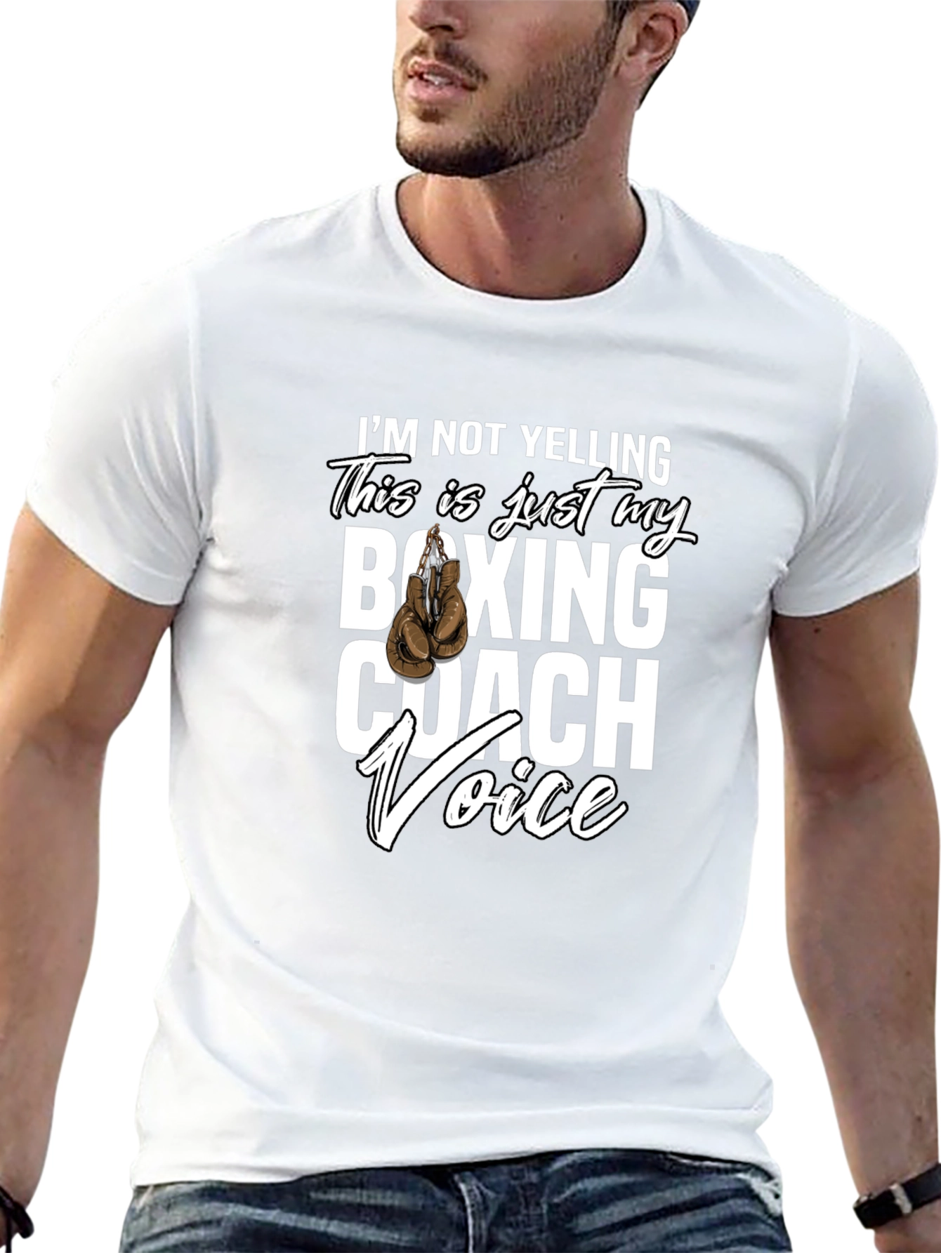 Black Boxing Coach Voice T-Shirt Funny Gift view 13