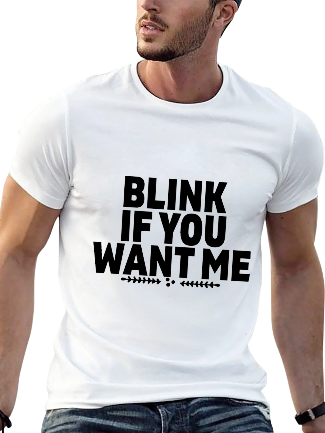Black Blink If You Want Me Black T-Shirt view 13