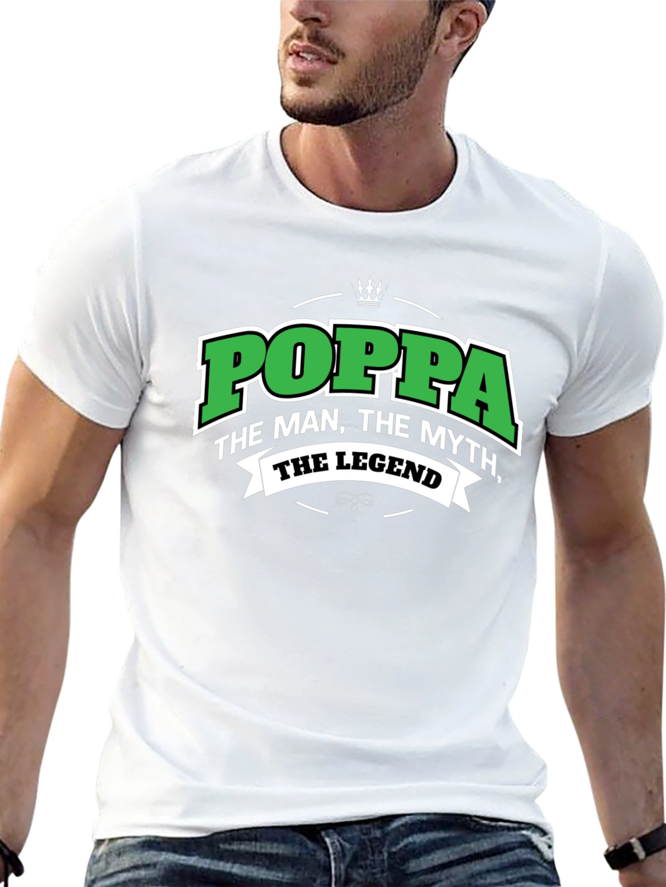 Black Poppa The Man, The Myth, The Legend T-Shirt view 13